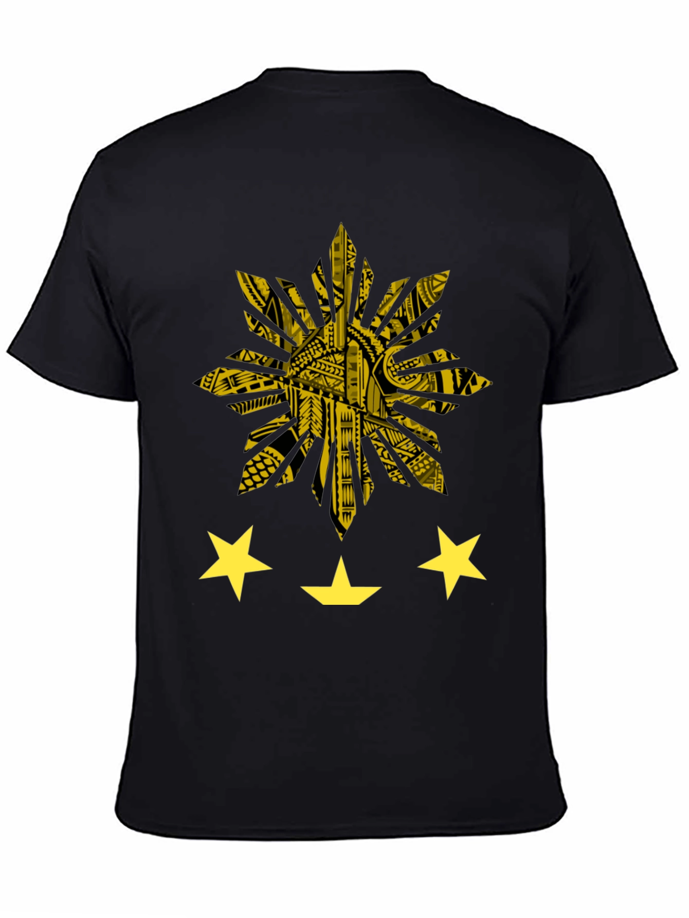 Philippine Sun & Stars Graphic Tee - Black