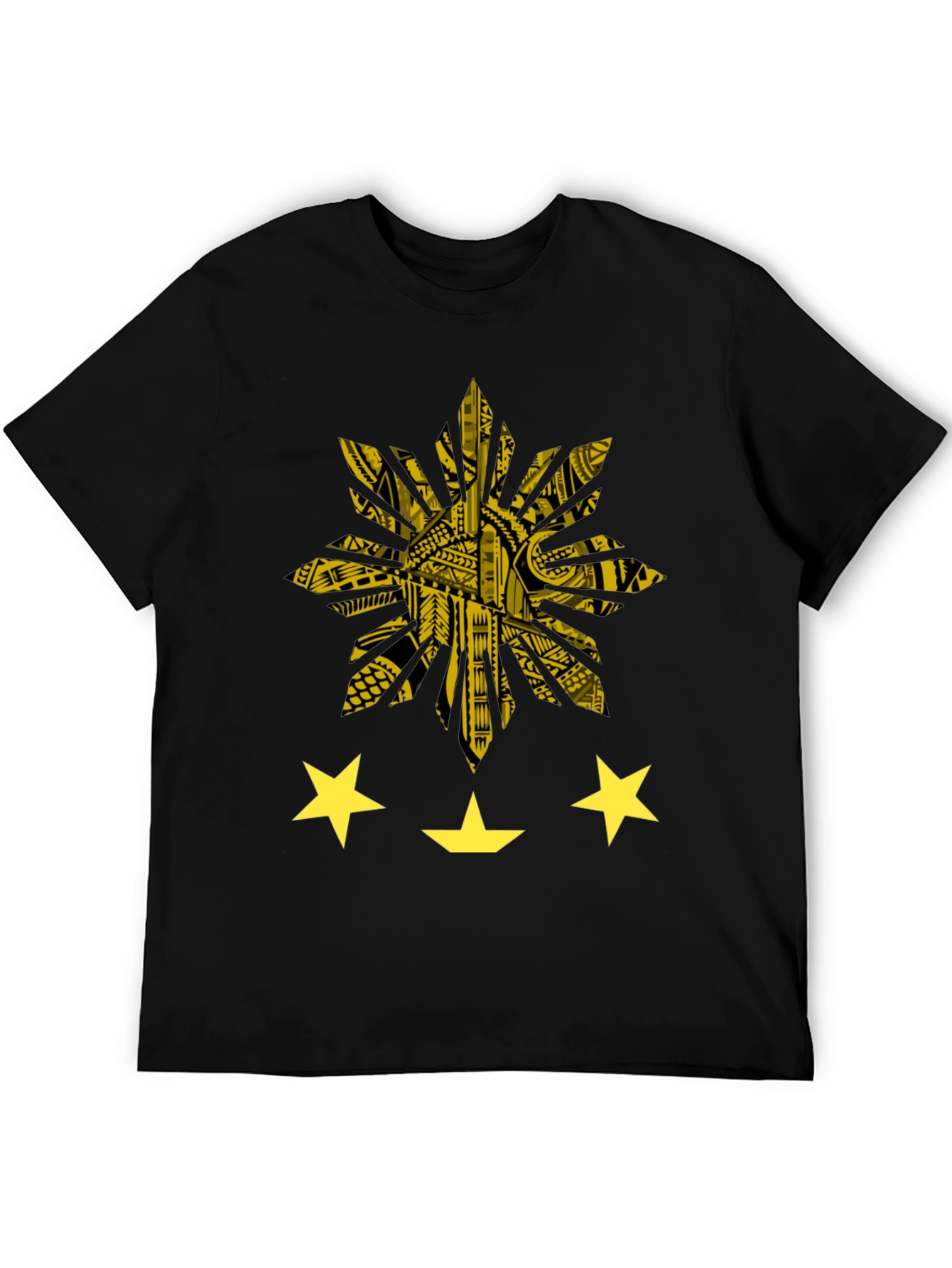 Philippine Sun & Stars Graphic Tee - Black