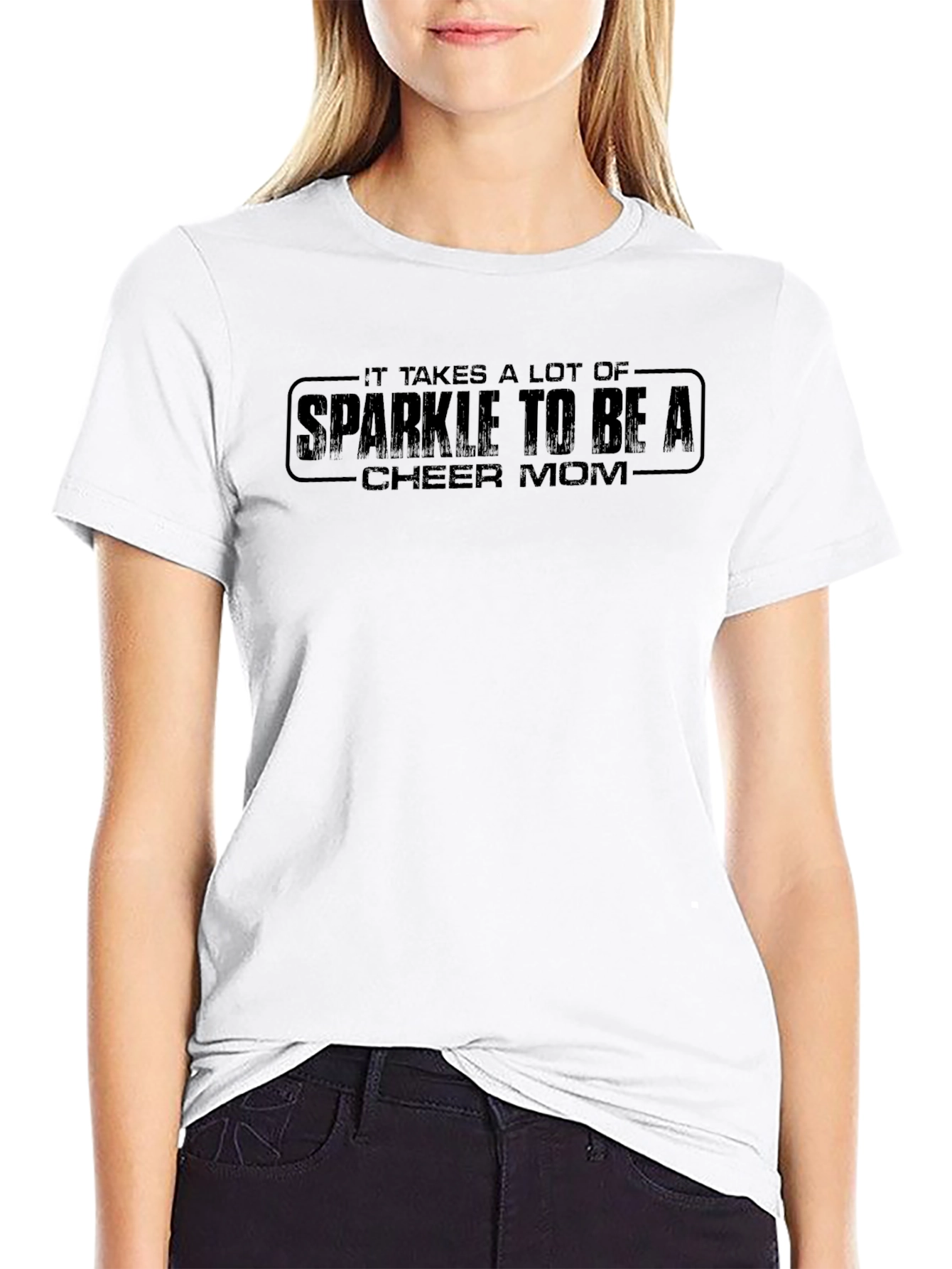 Sparkle Cheer Mom Graphic Tee