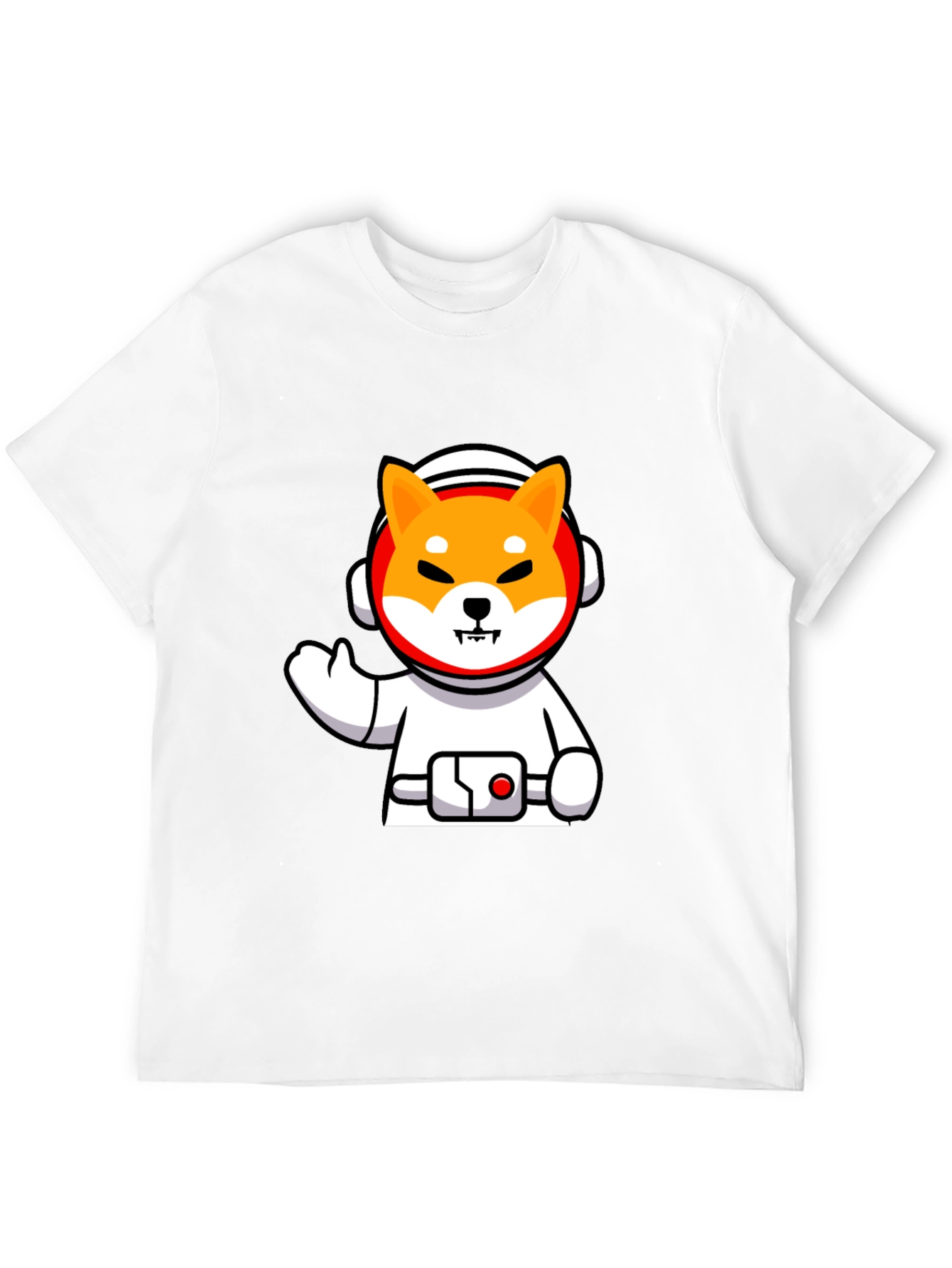 Astronaut Shiba Inu Graphic Black T-Shirt