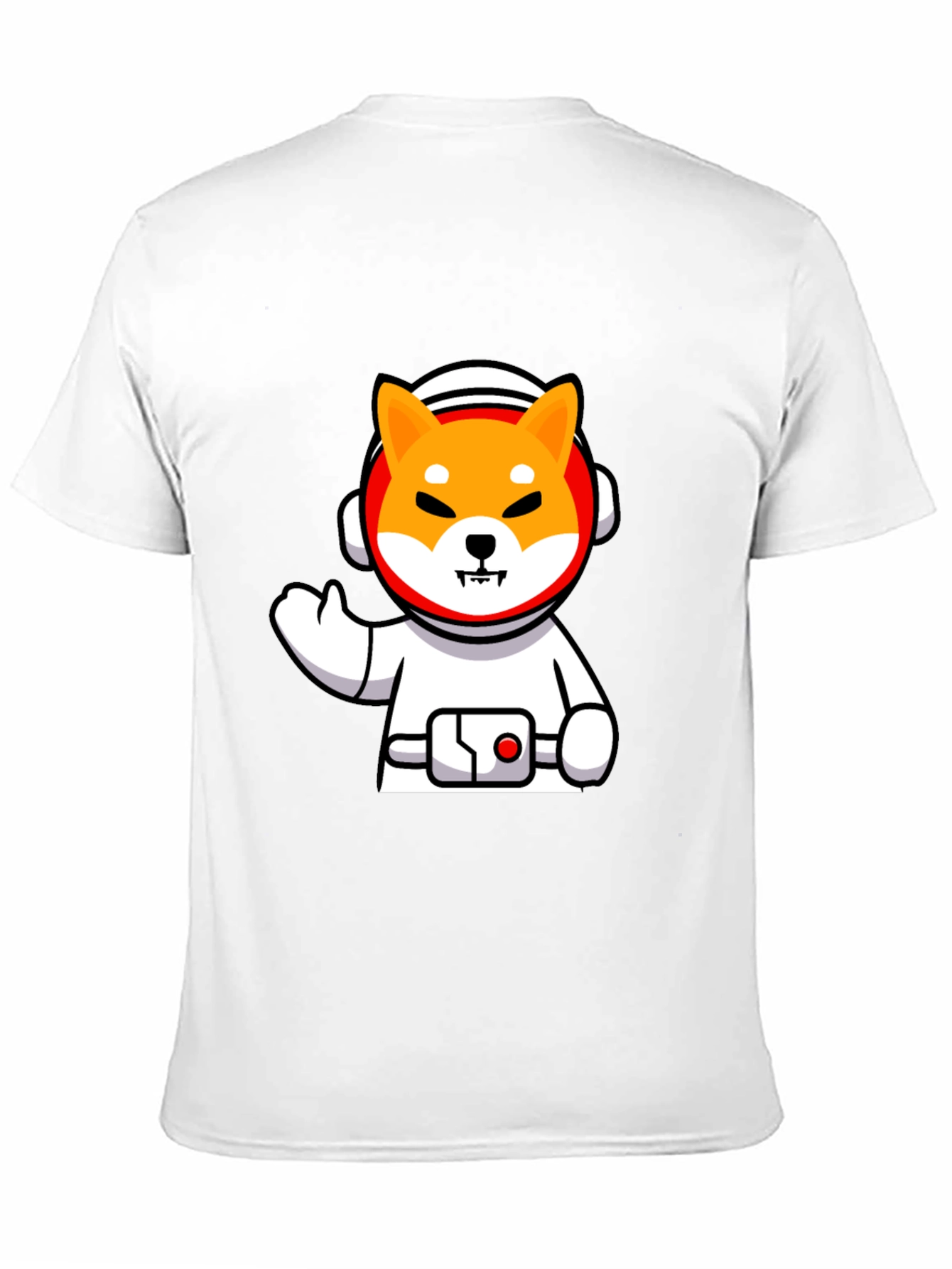 Astronaut Shiba Inu Graphic Black T-Shirt