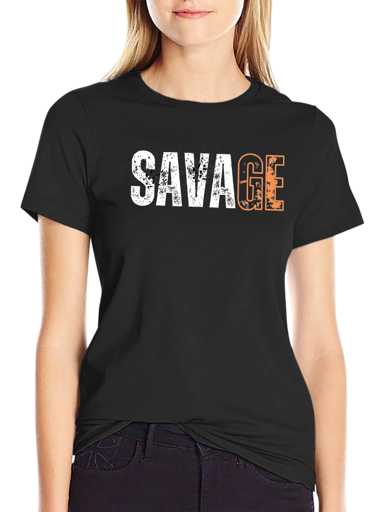 Savage Graphic Print Black T-Shirt