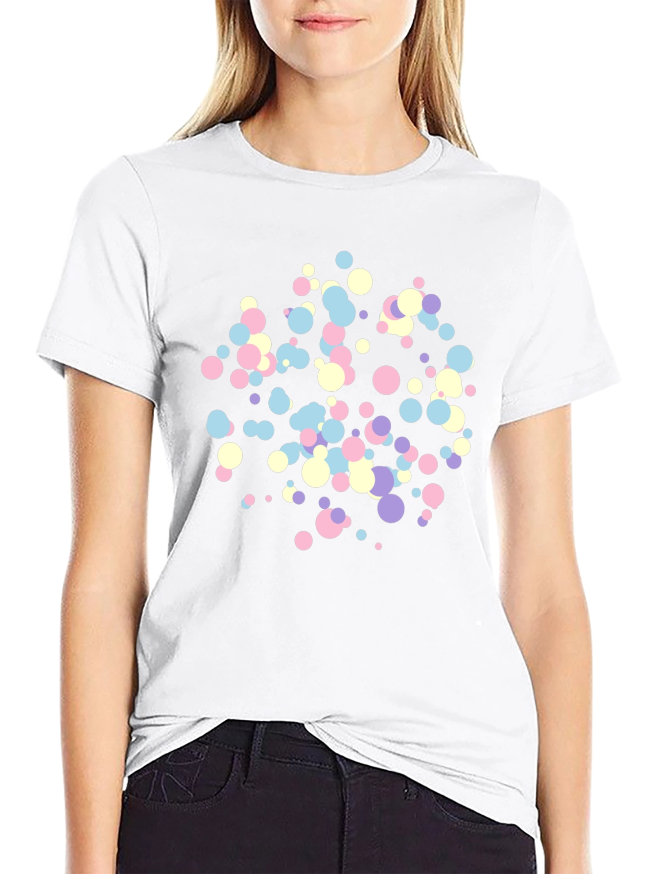 Confetti Dot Black T-Shirt