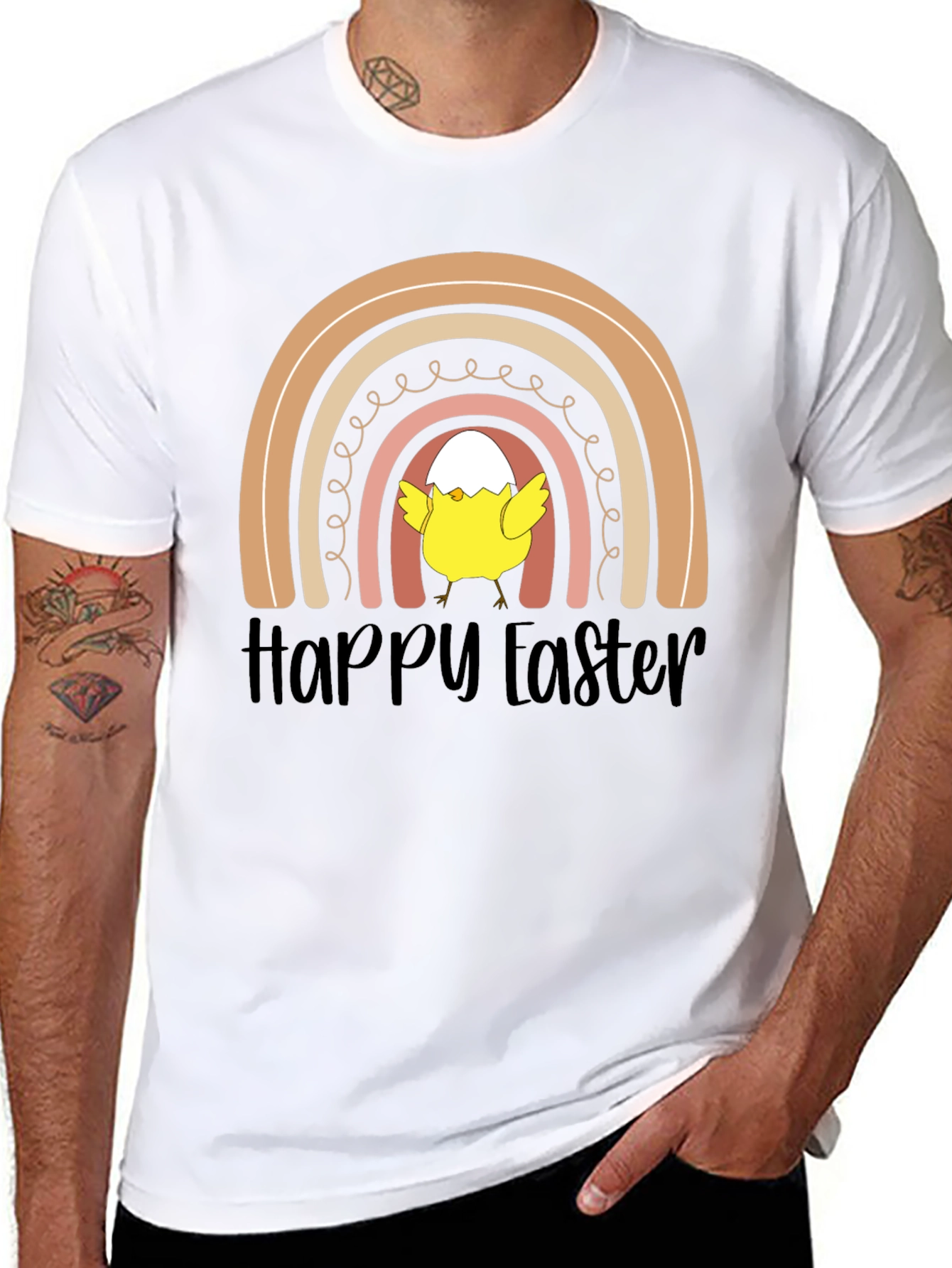 Happy Easter Chick Rainbow T-Shirt