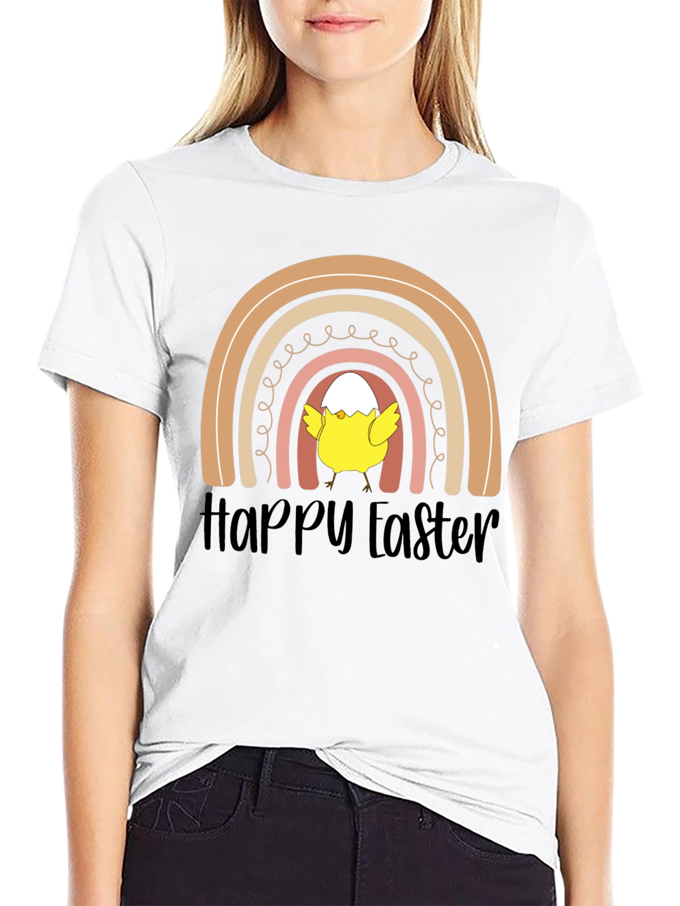 Happy Easter Chick Rainbow T-Shirt