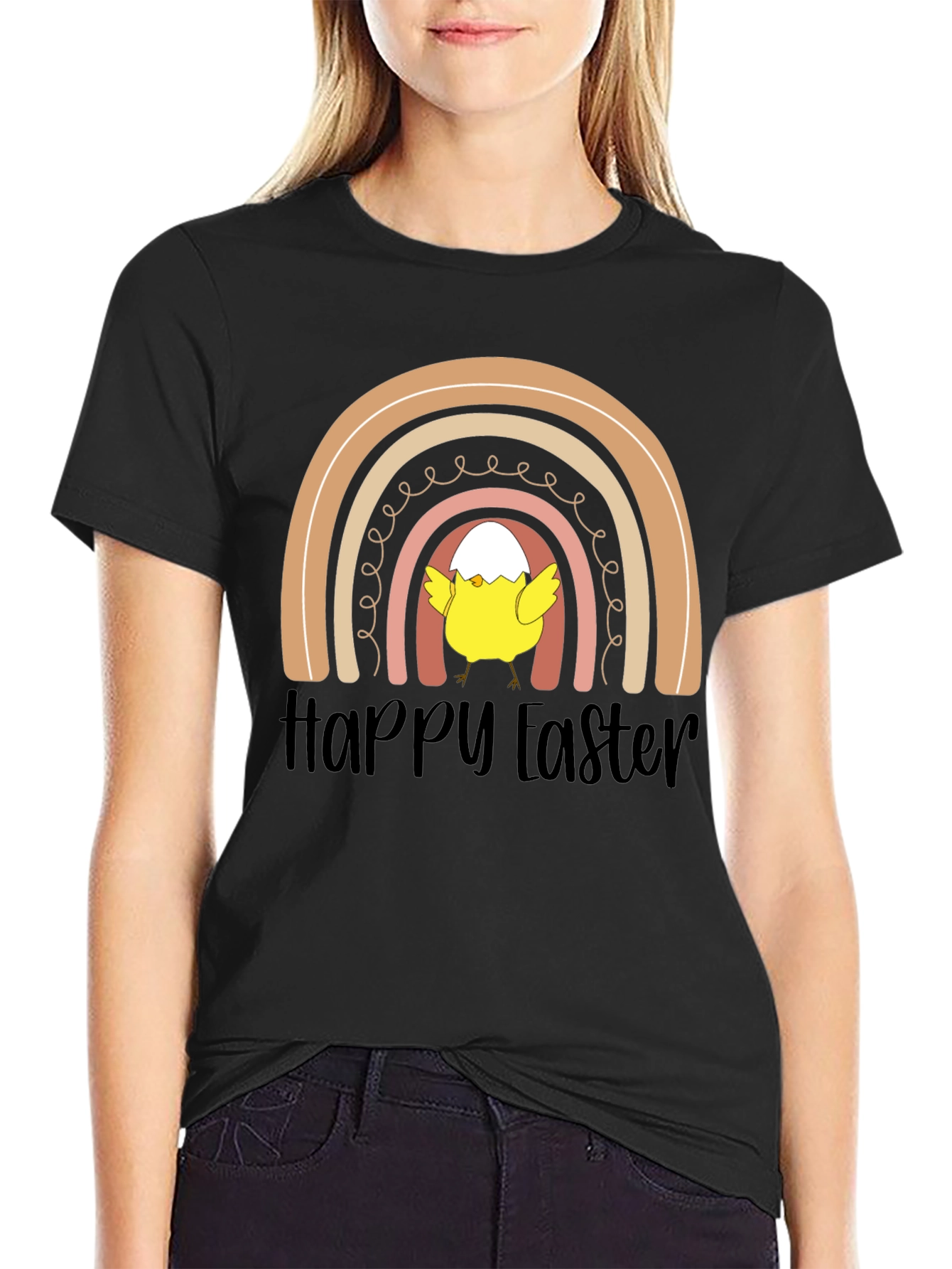 Happy Easter Chick Rainbow T-Shirt