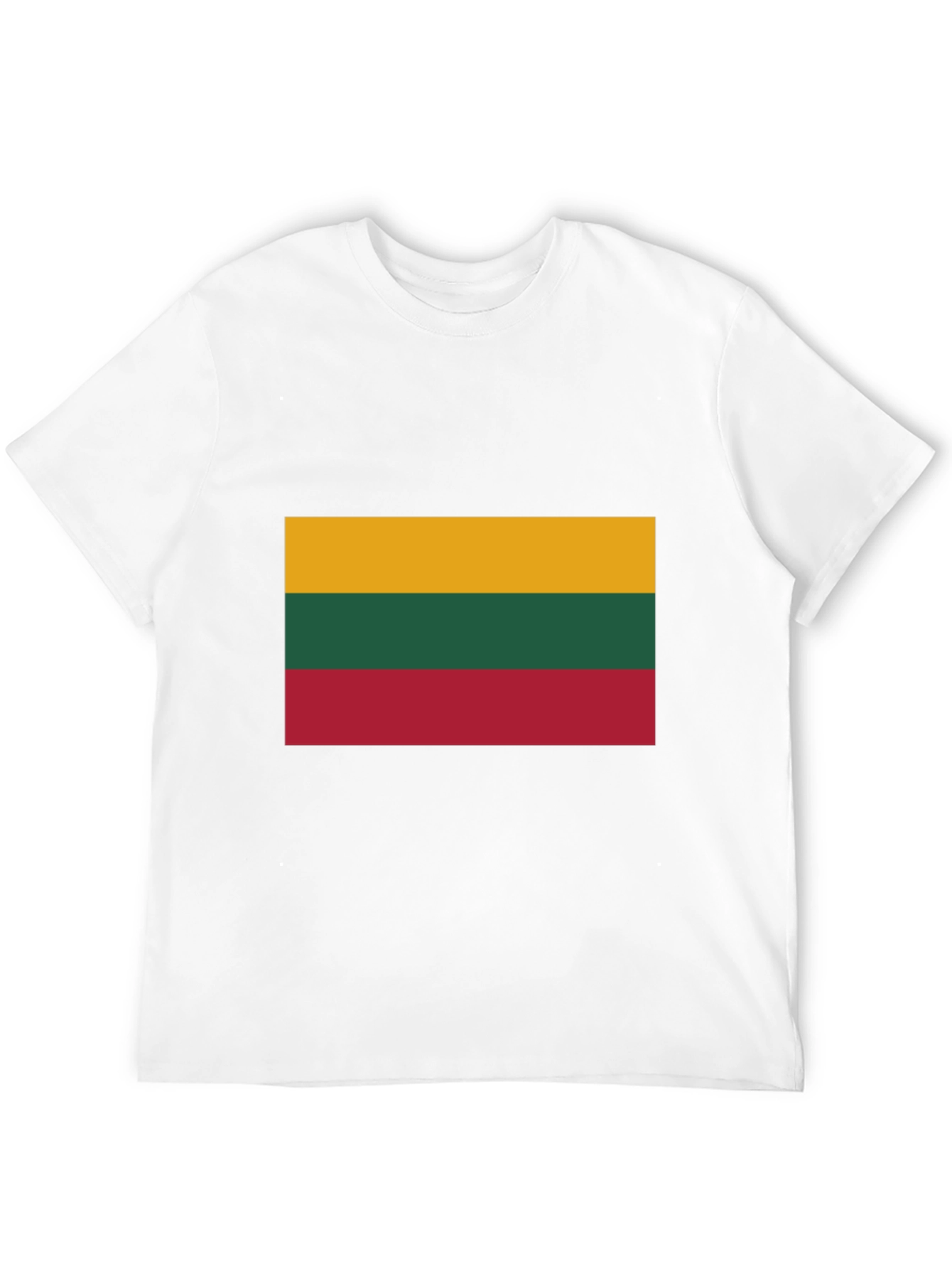 Lithuania Flag Graphic T-Shirt - Black