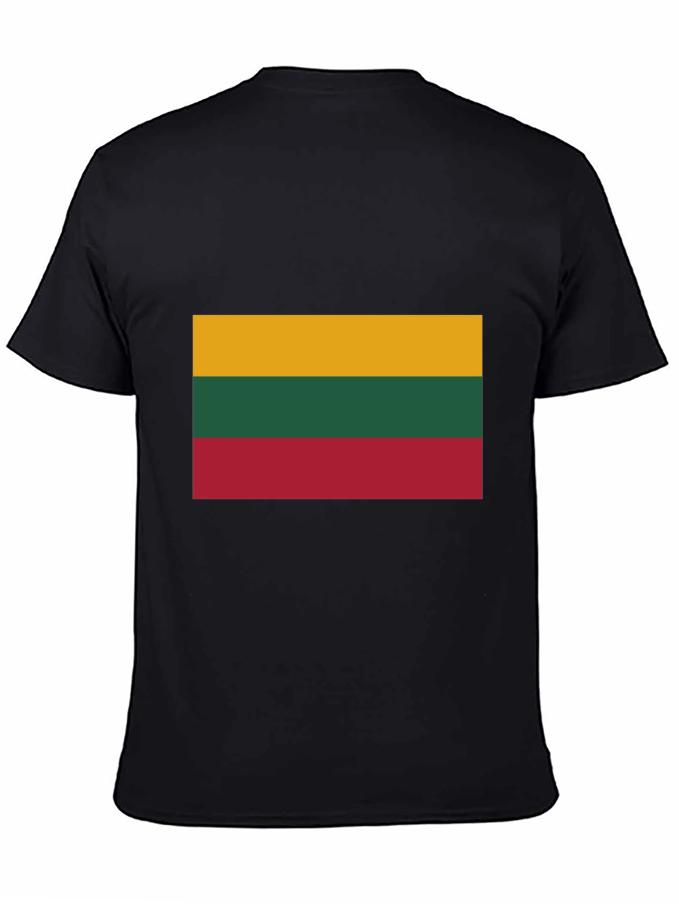 Lithuania Flag Graphic T-Shirt - Black