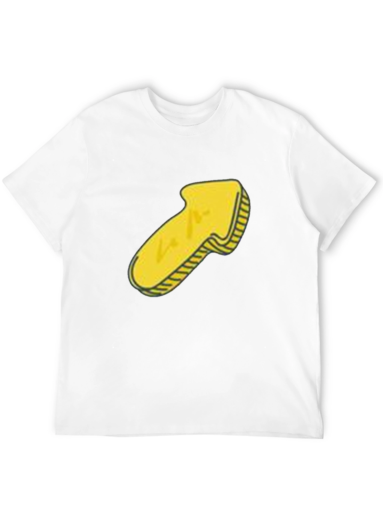 Mens Black T-Shirt with Yellow Arrow Graphic