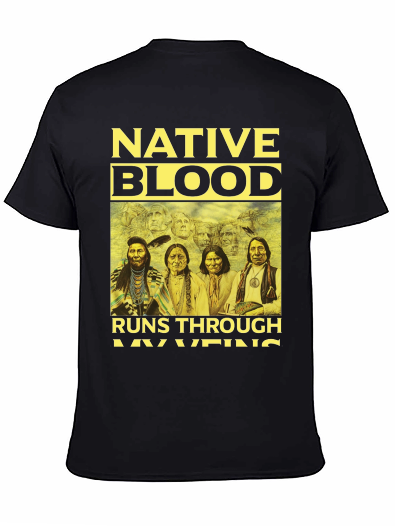 Native Blood Runs Through My Veins Graphic Tee