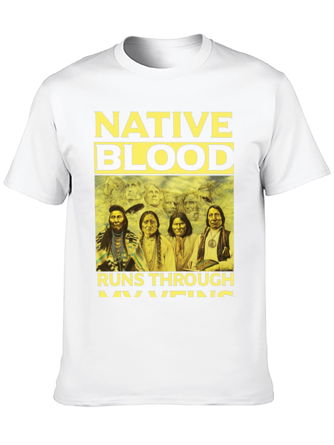 Native Blood Runs Through My Veins Graphic Tee