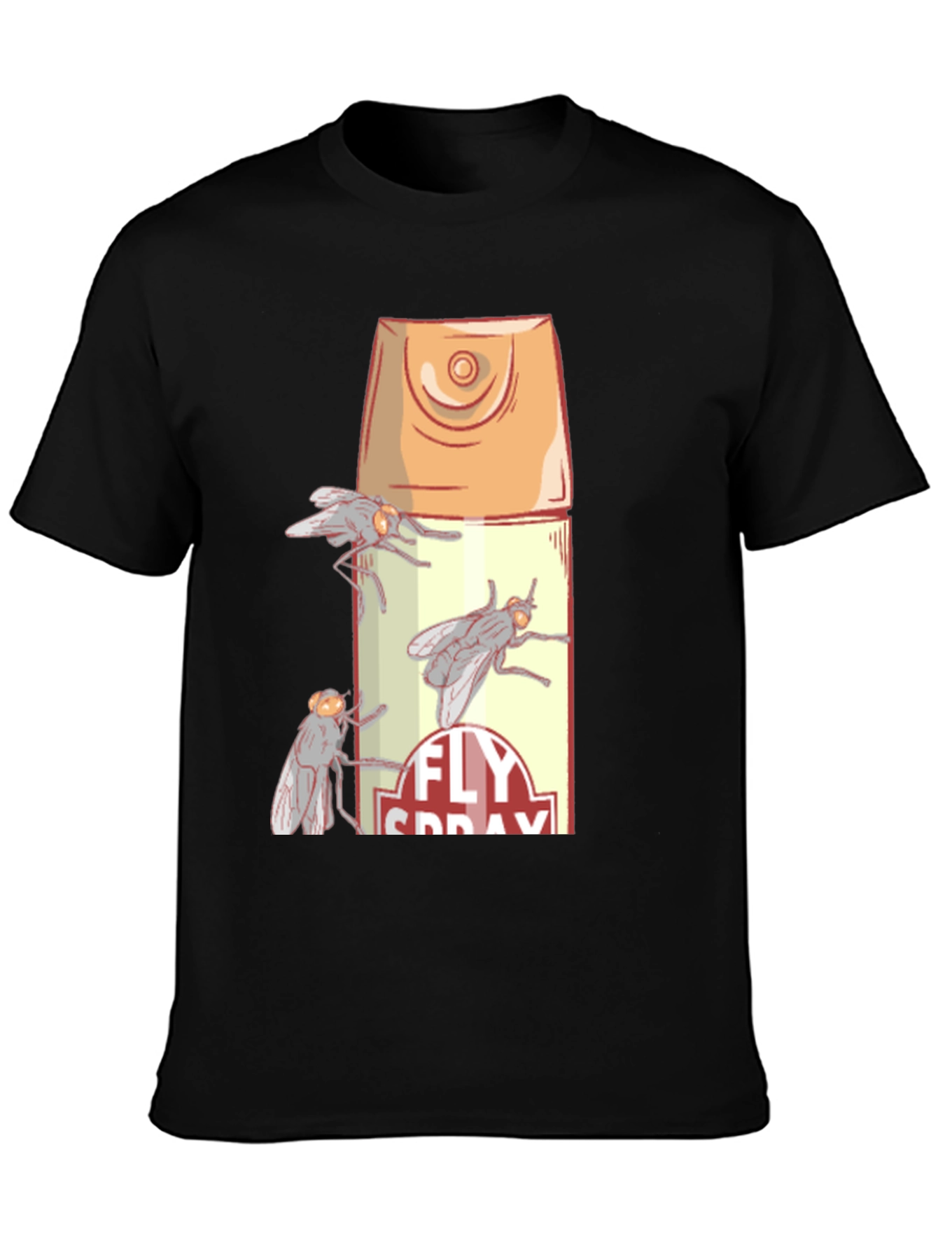 Fly Spray Graphic T-Shirt - Novelty Insect Design