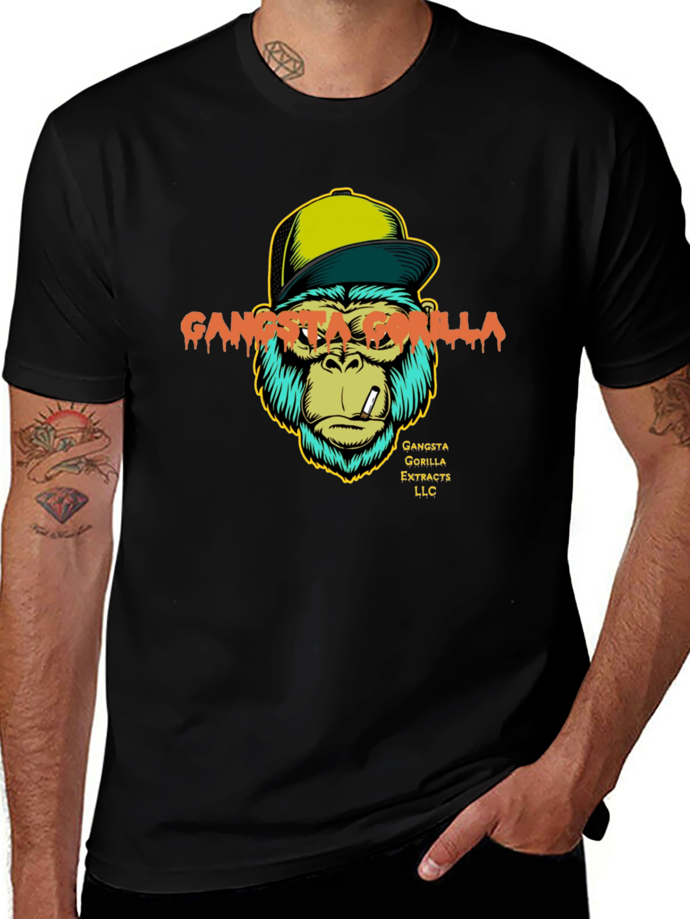 Gangsta Gorilla Graphic T-Shirt