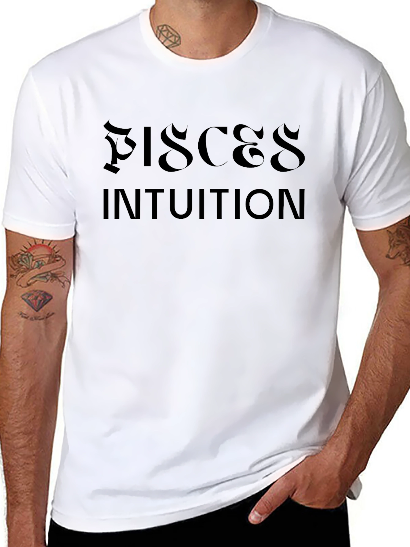 Pisces Intuition Black Graphic Tee