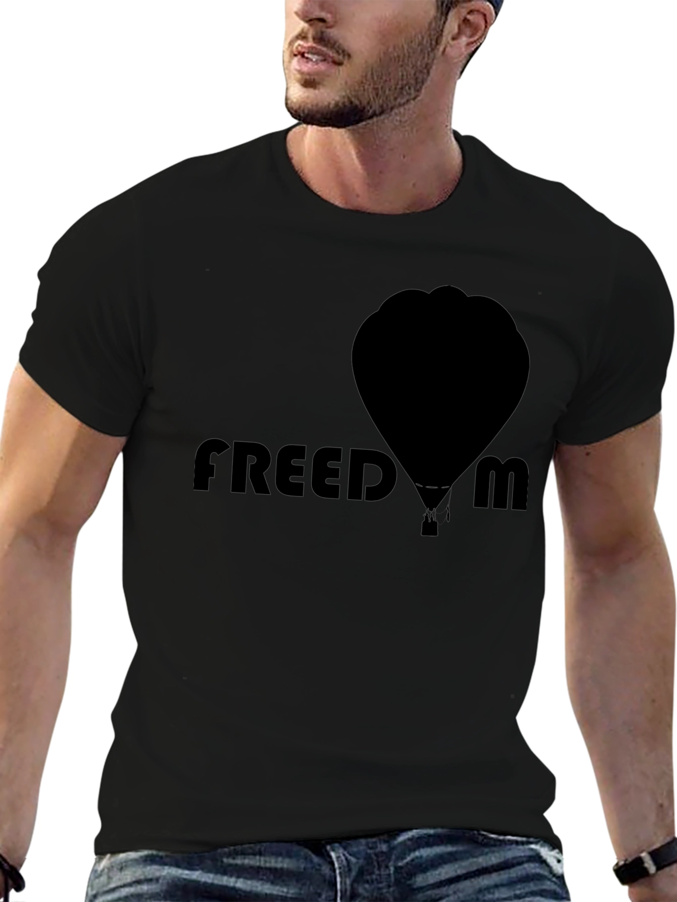Freedom Hot Air Balloon Graphic T-Shirt