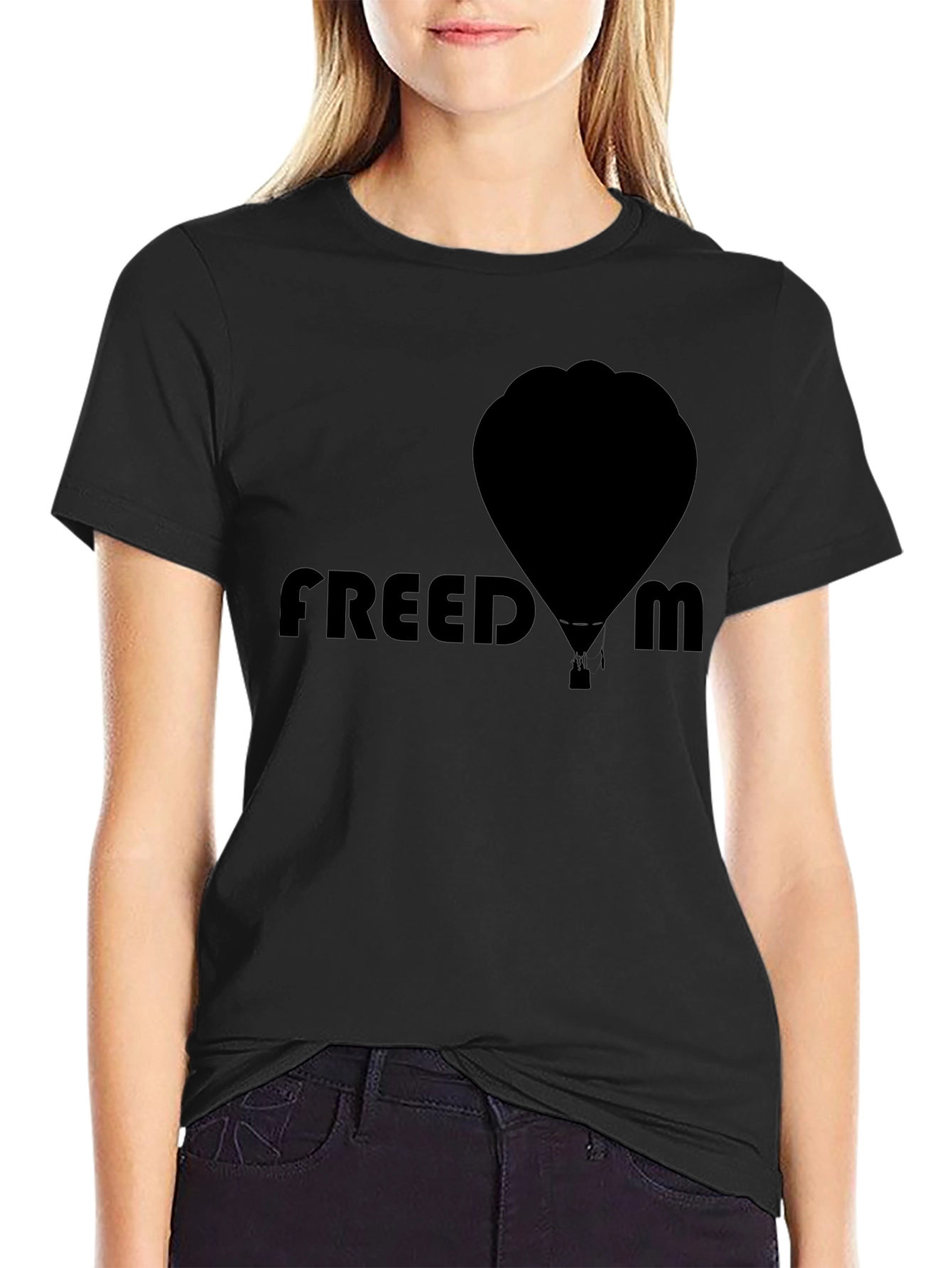 Freedom Hot Air Balloon Graphic T-Shirt