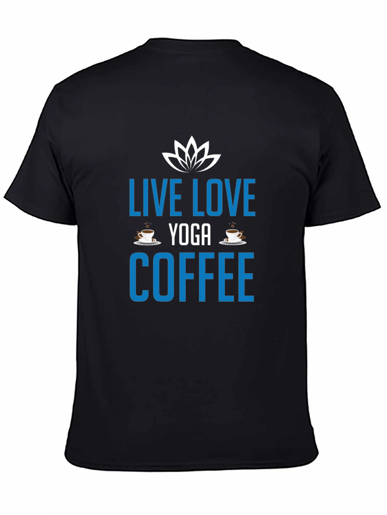 Live Love Yoga Coffee Black Graphic Tee