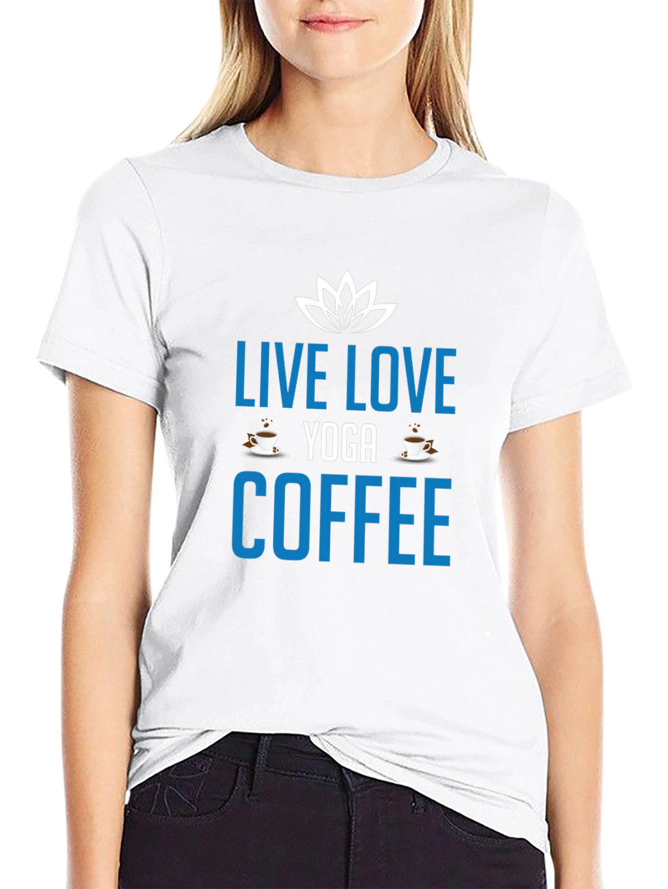 Live Love Yoga Coffee Black Graphic Tee