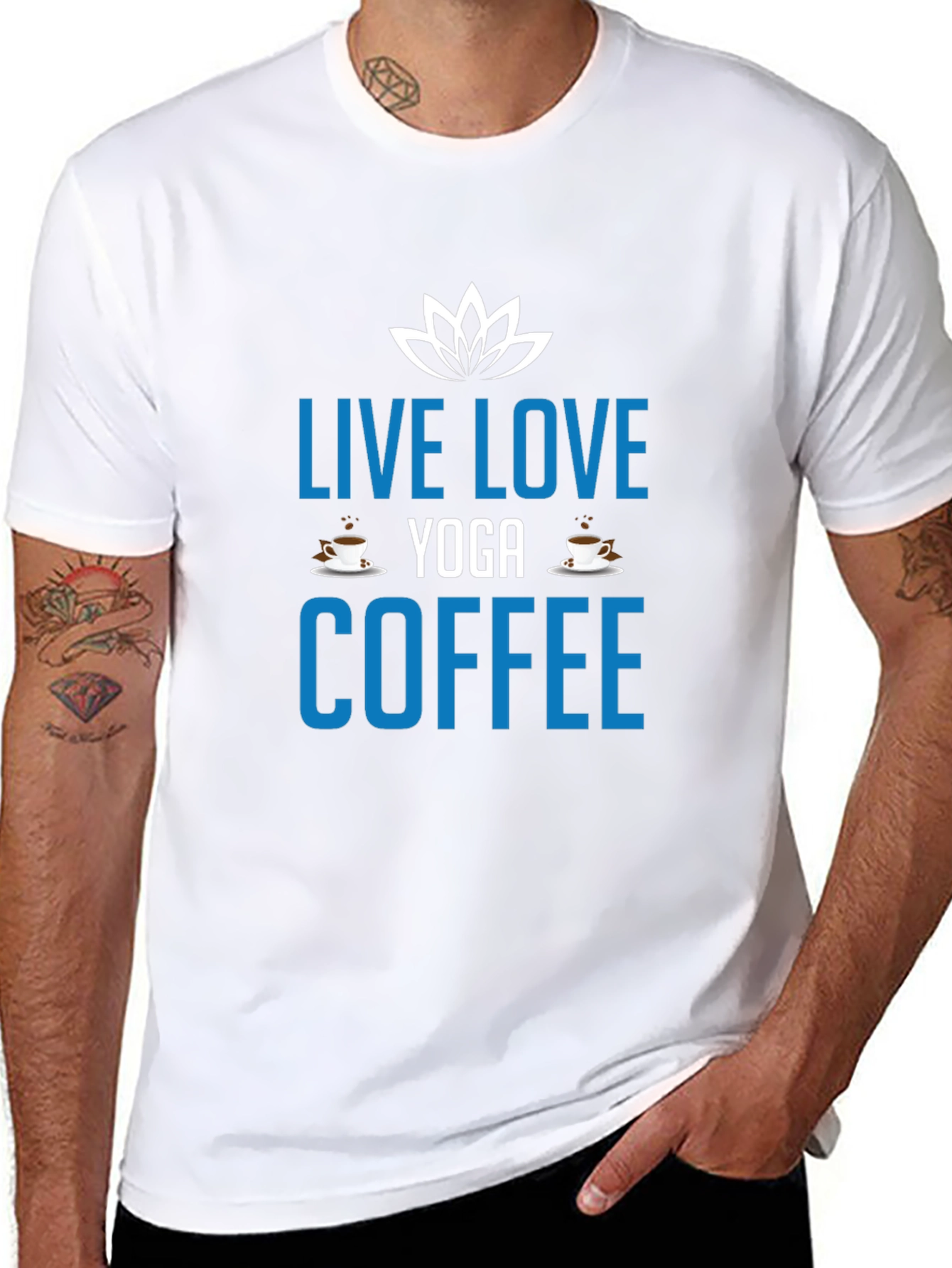 Live Love Yoga Coffee Black Graphic Tee