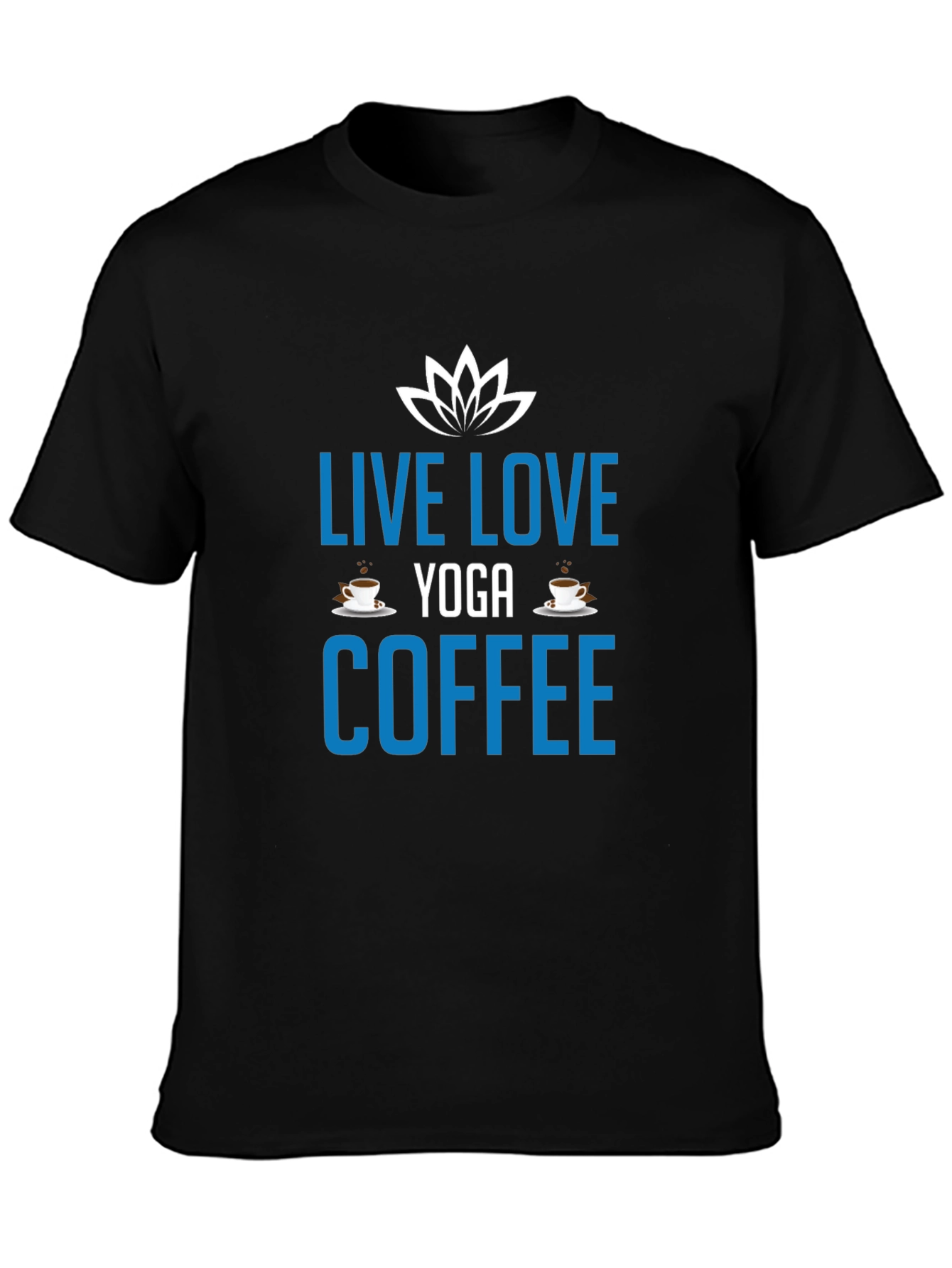 Live Love Yoga Coffee Black Graphic Tee