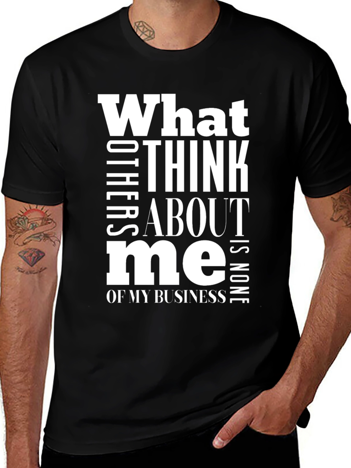 What Others Think T-Shirt - Black Cotton Blend