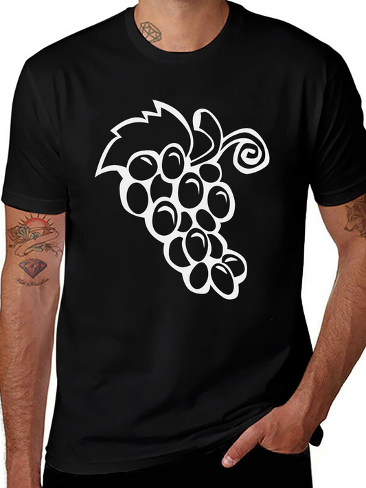 Grape Vine Graphic Tee - Black Unisex T-Shirt