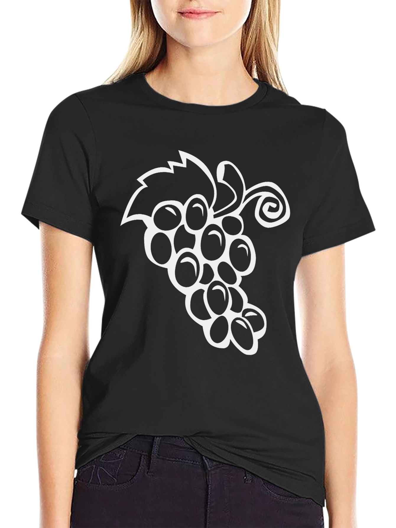 Grape Vine Graphic Tee - Black Unisex T-Shirt