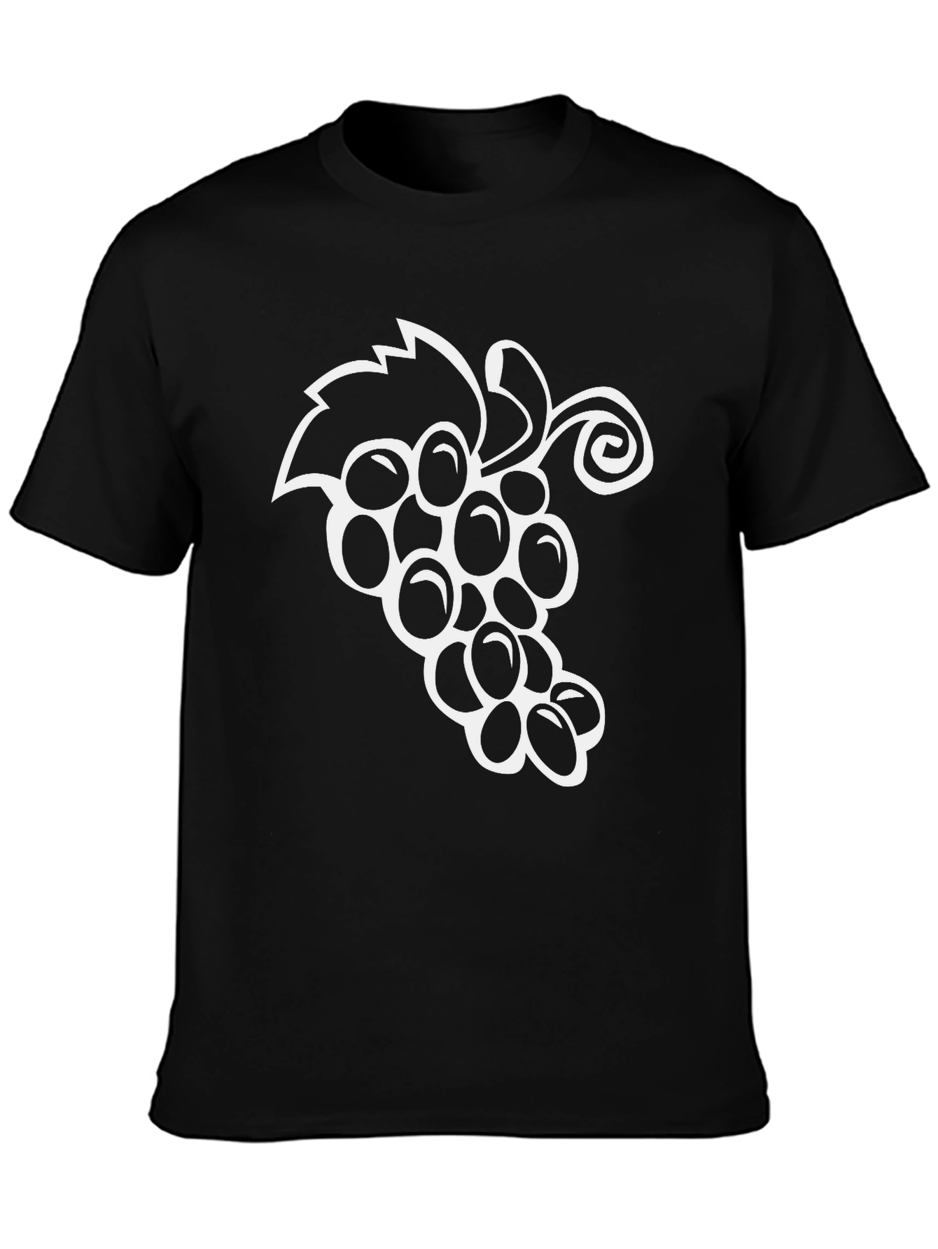 Grape Vine Graphic Tee - Black Unisex T-Shirt