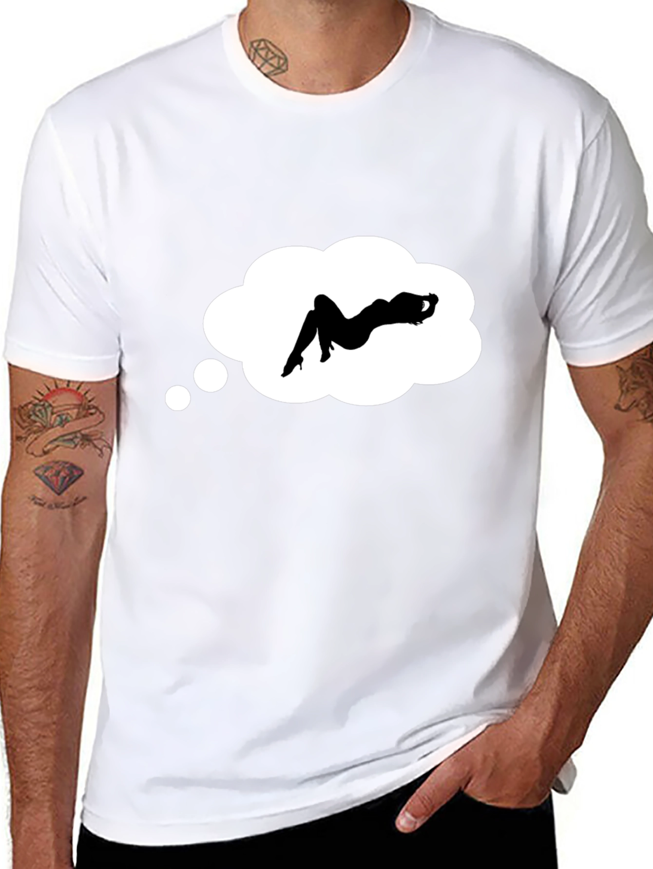 Dreaming Woman Black Graphic Tee