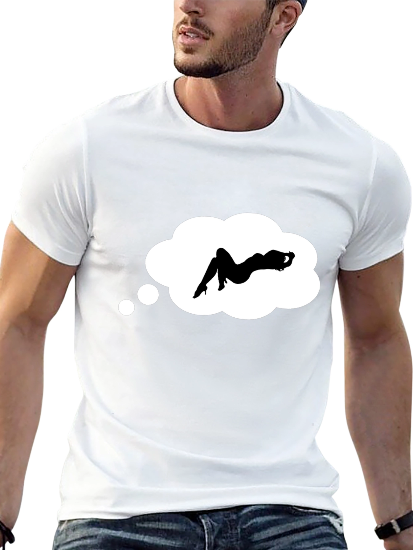 Dreaming Woman Black Graphic Tee