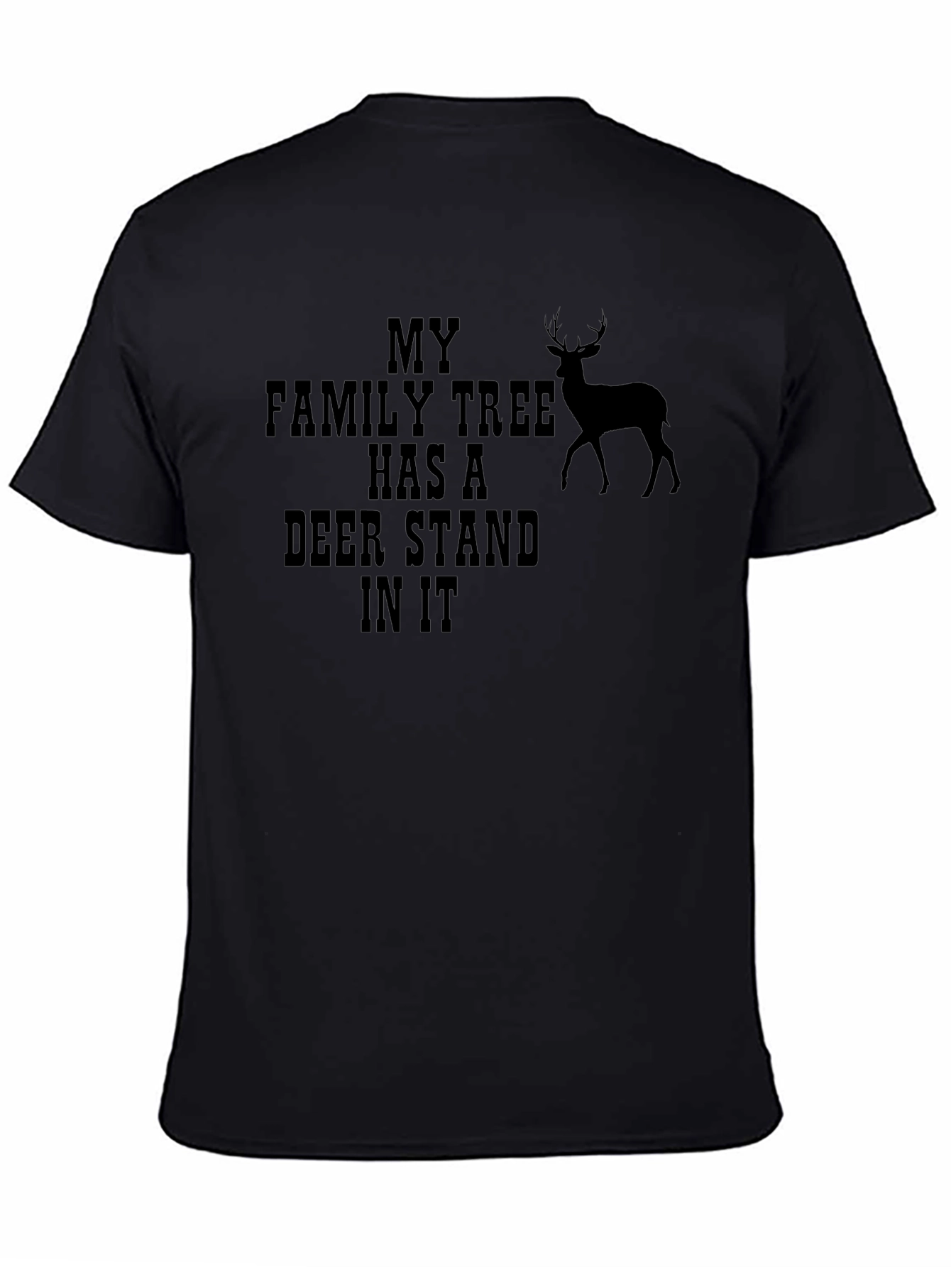Deer Stand Family Tree Graphic Tee - Black