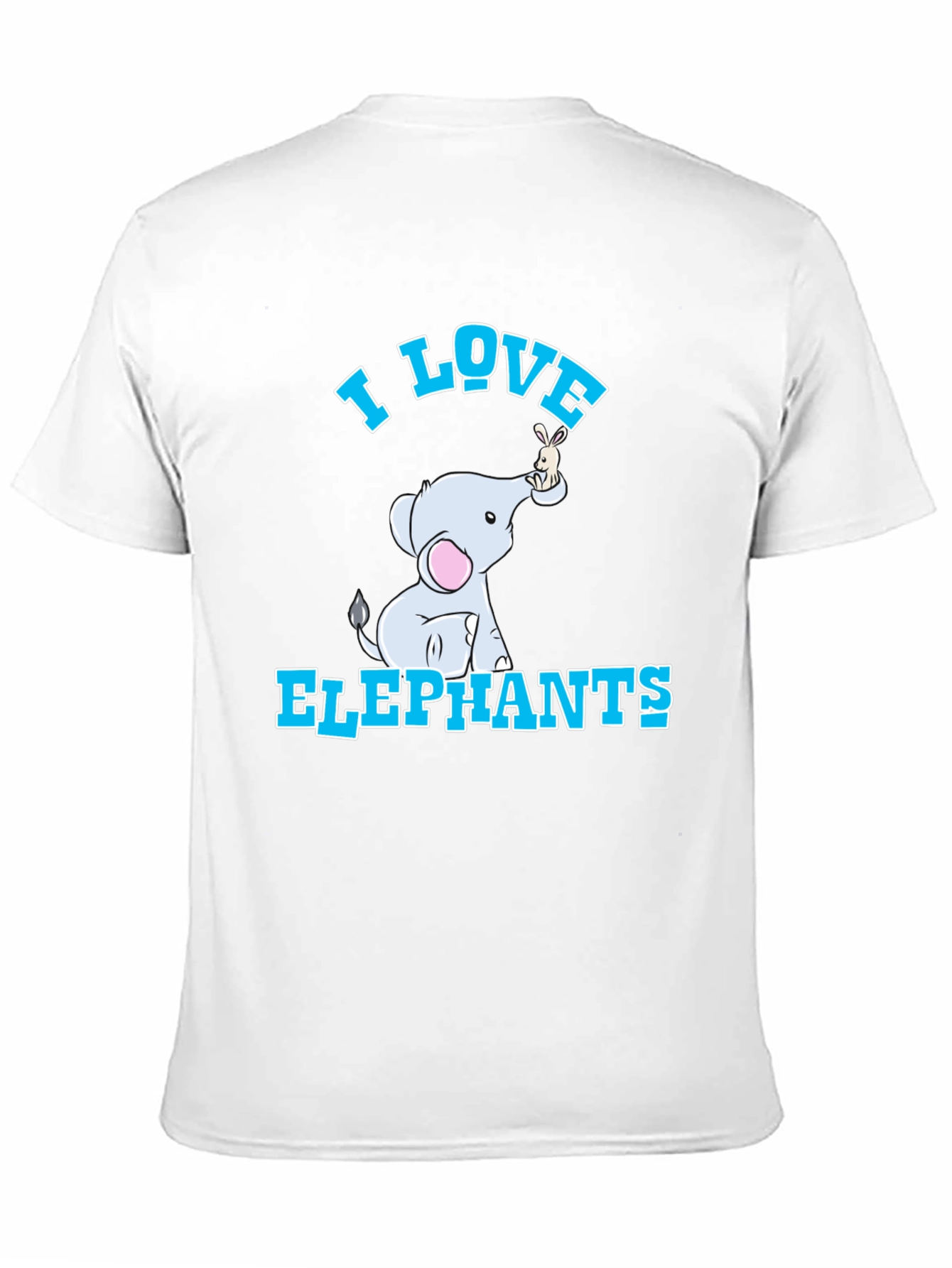 I Love Elephants T-Shirt - Cute Cartoon Design