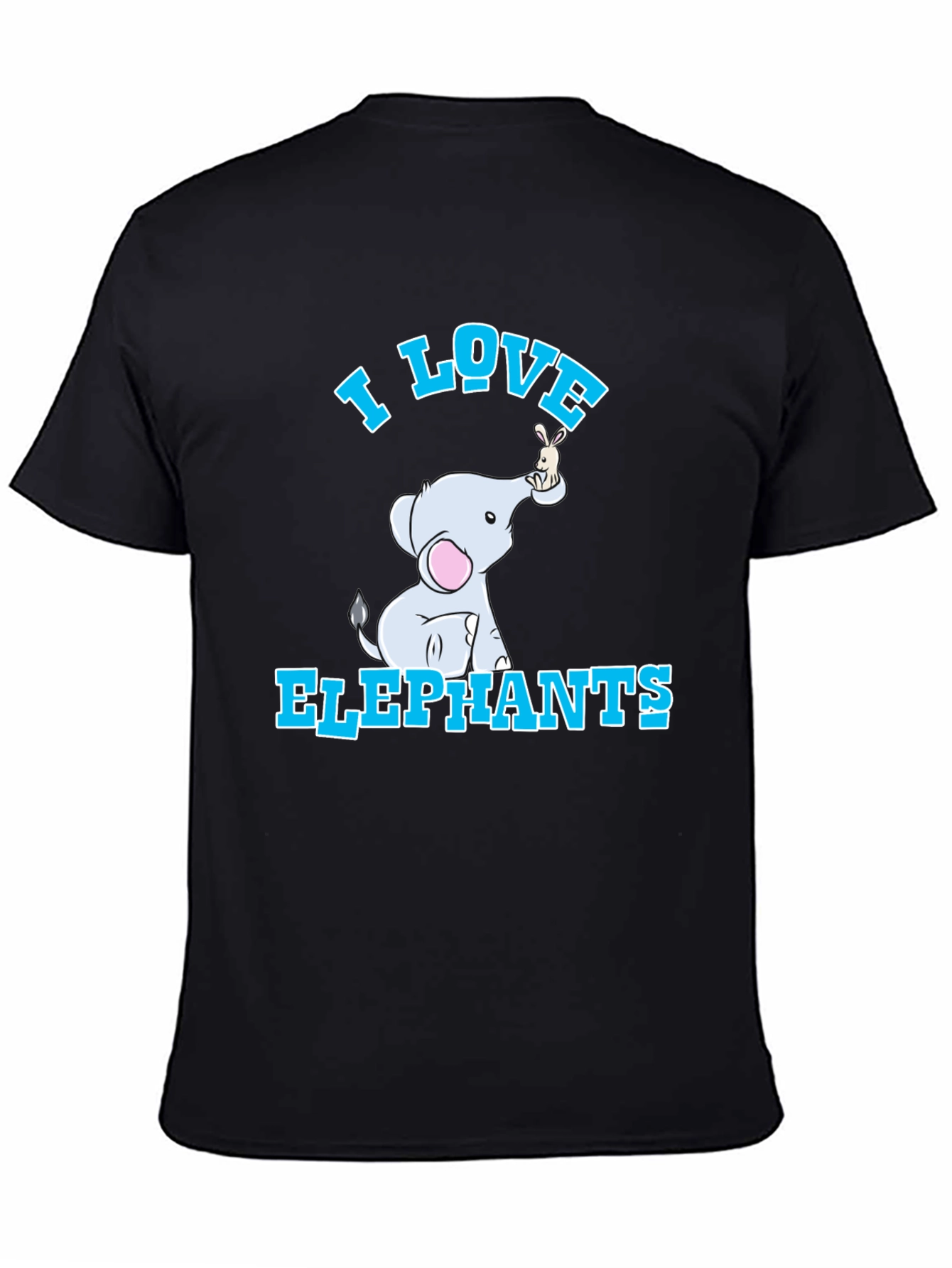 I Love Elephants T-Shirt - Cute Cartoon Design