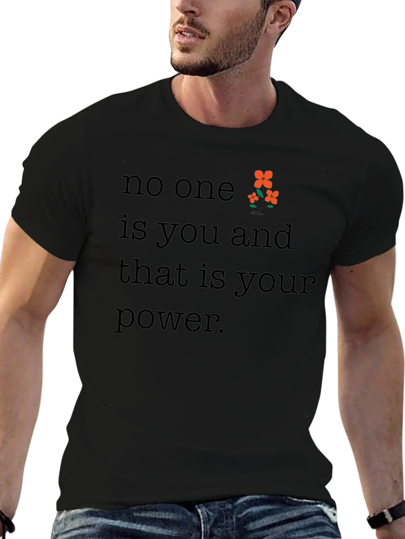 Empowering No One is You Black Graphic Tee