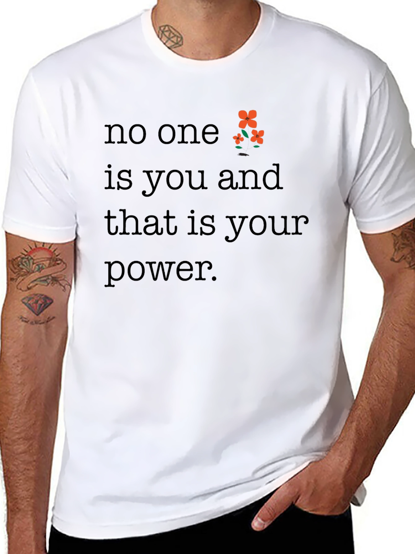Empowering No One is You Black Graphic Tee