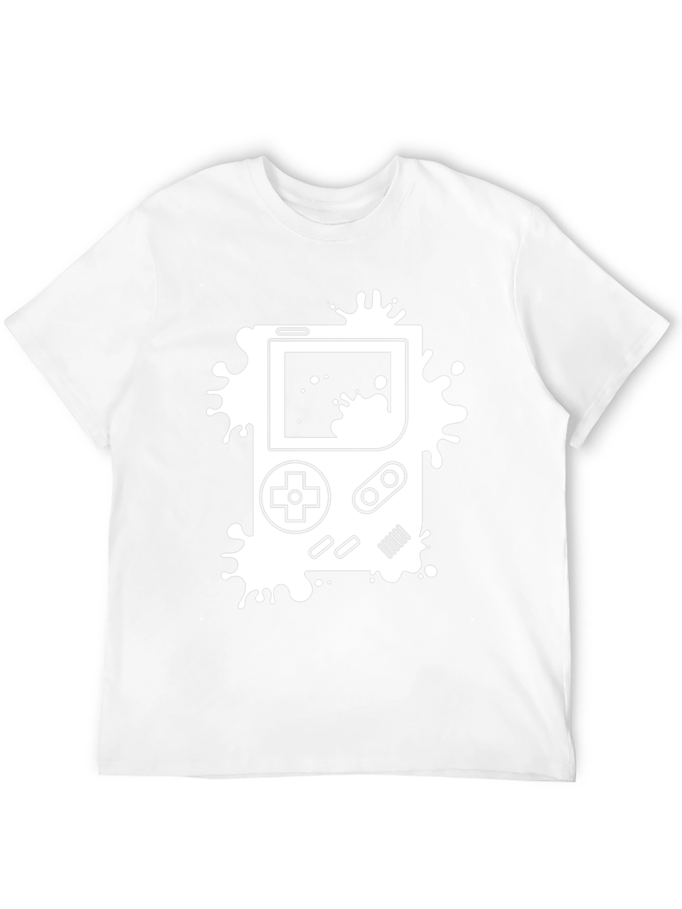 Retro Game Console Splatter T-Shirt - Black