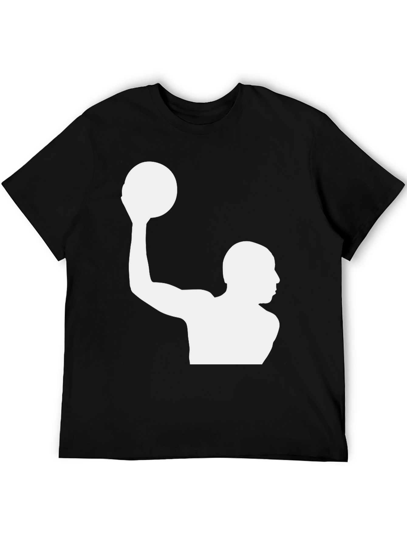 Water Polo Player Graphic T-Shirt - Black