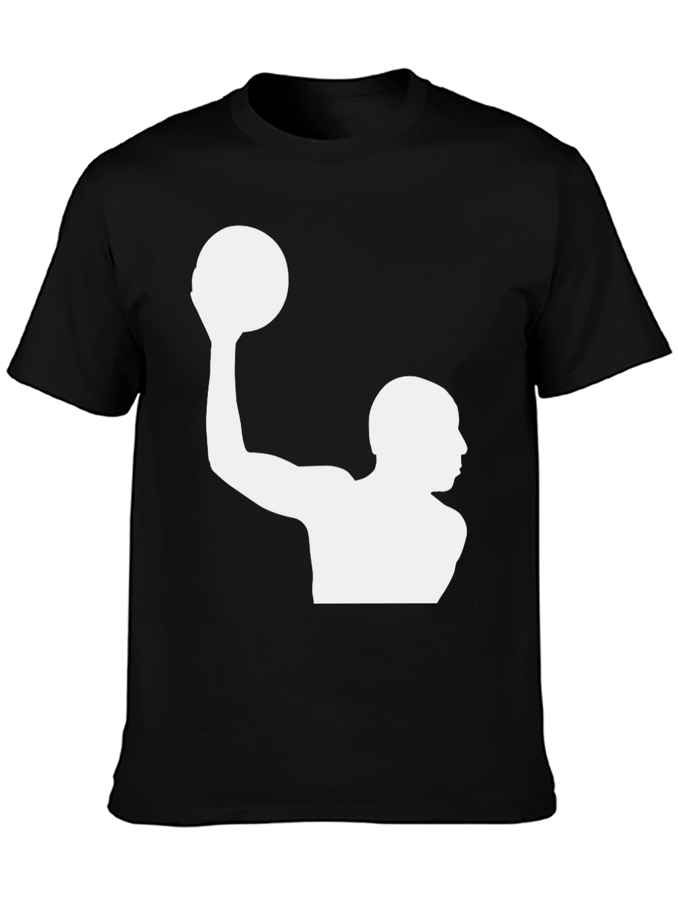 Water Polo Player Graphic T-Shirt - Black