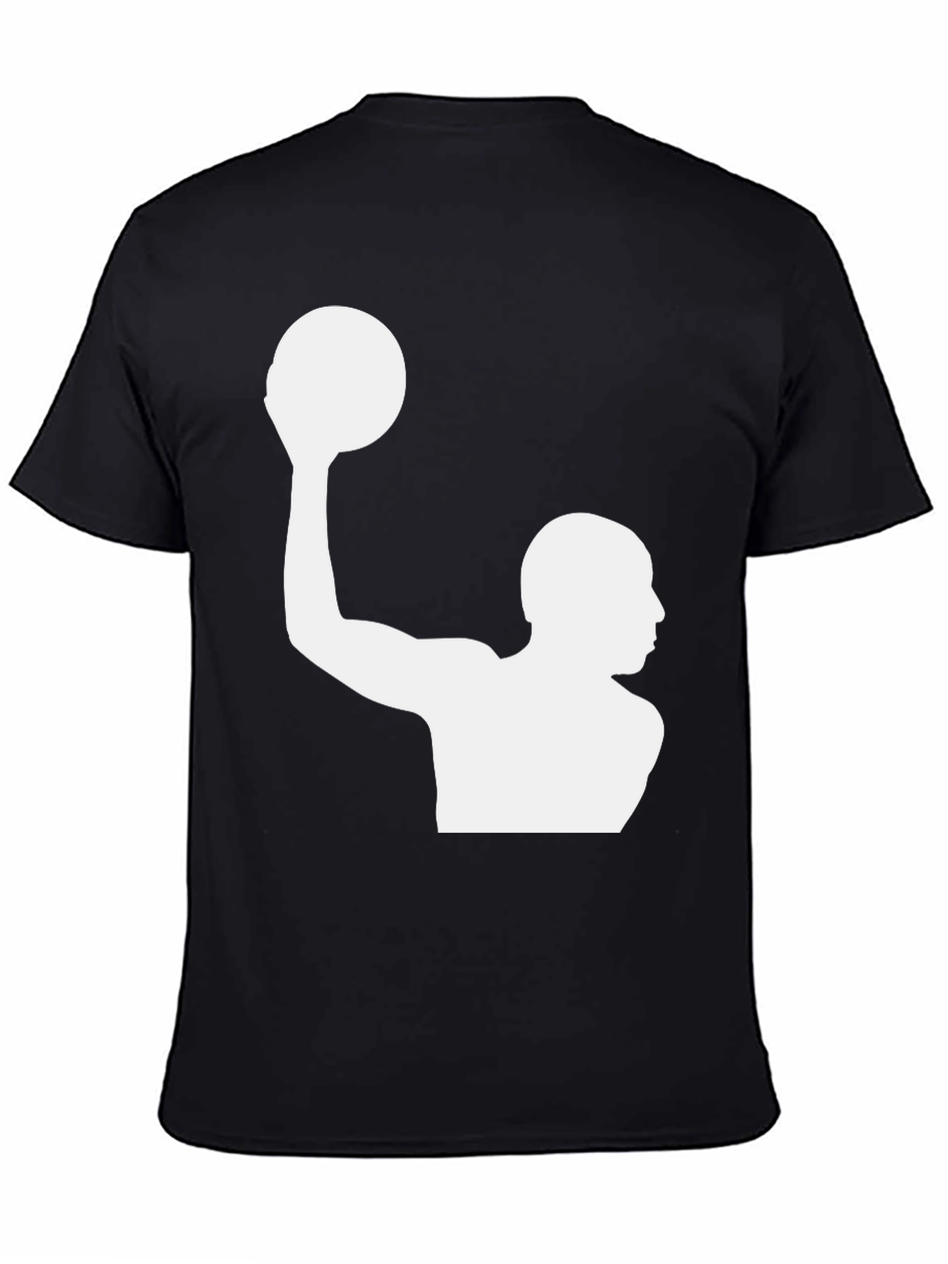 Water Polo Player Graphic T-Shirt - Black