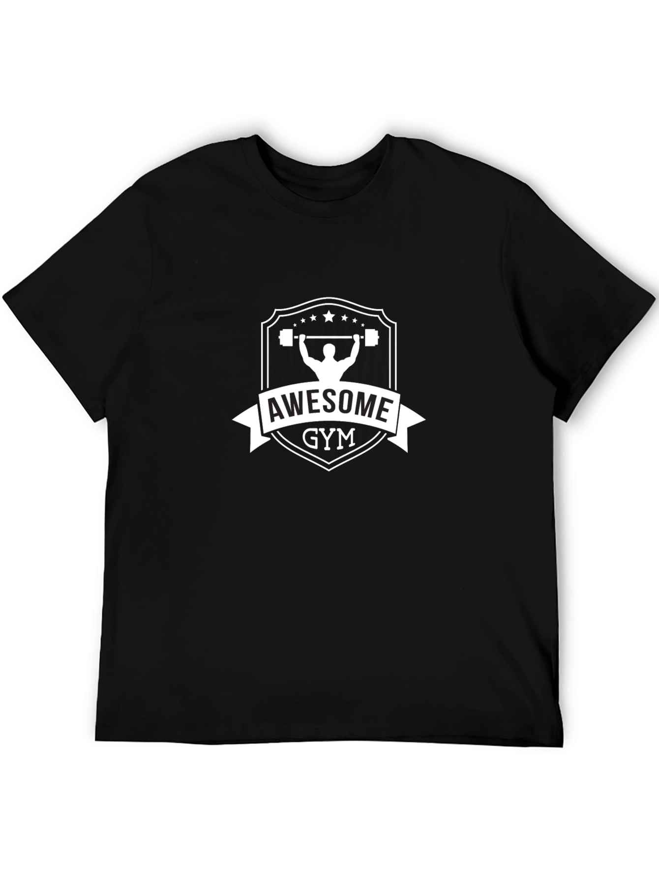 Awesome Gym Black T-Shirt for Fitness Lovers