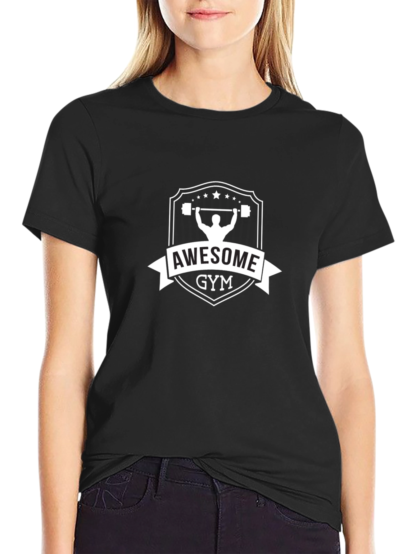 Awesome Gym Black T-Shirt for Fitness Lovers
