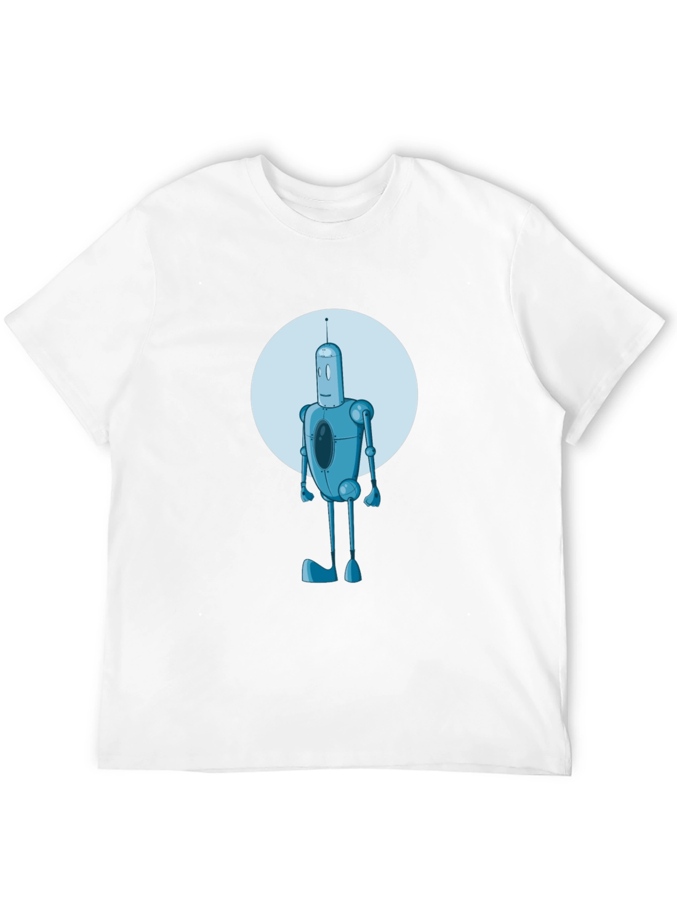 Robot Graphic Print Black Tee