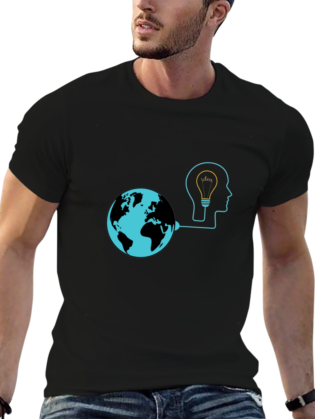 Global Idea Black T-Shirt