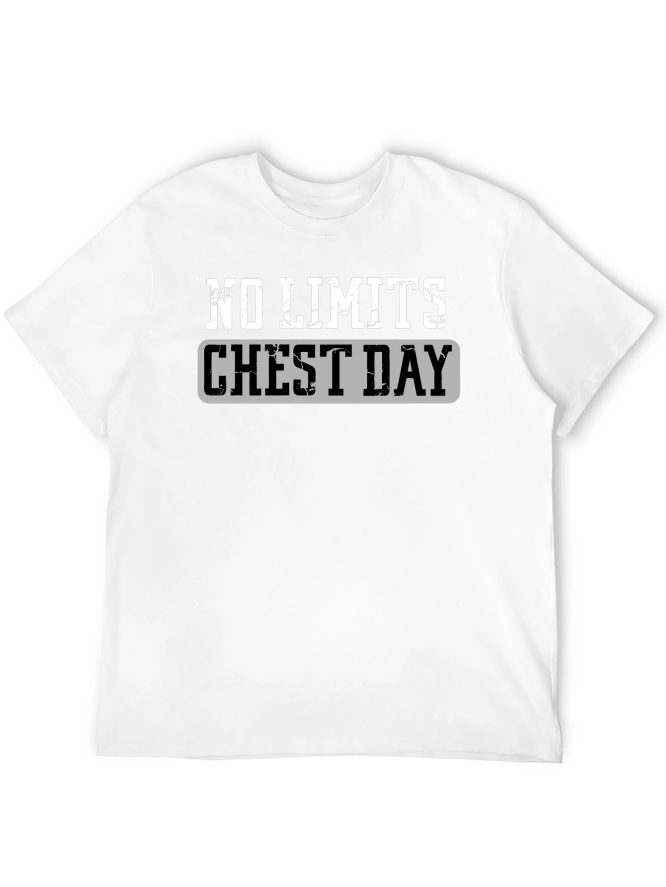 No Limits Chest Day Black Graphic T-Shirt