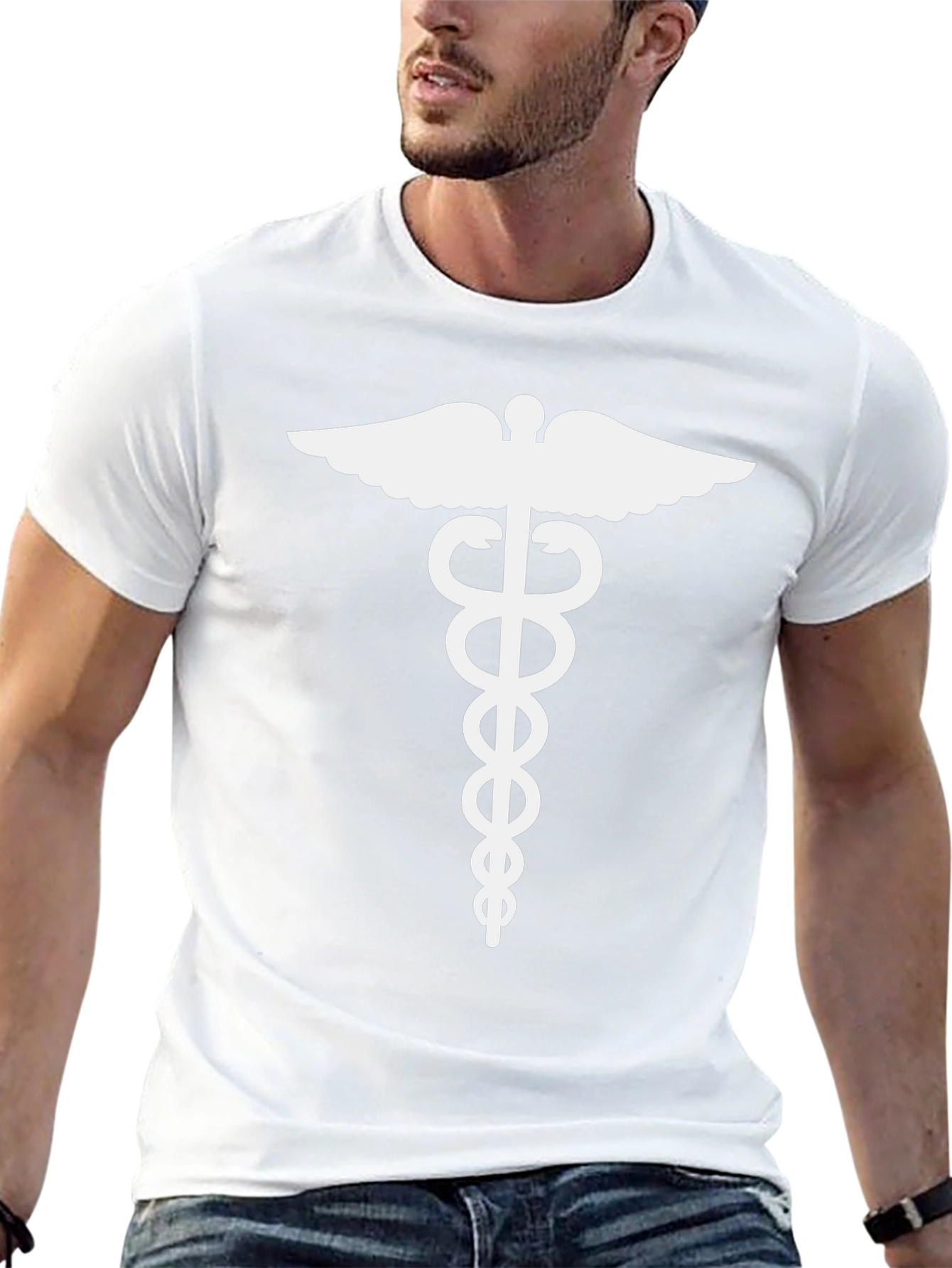Caduceus Symbol T-Shirt - Medical Profession Tee