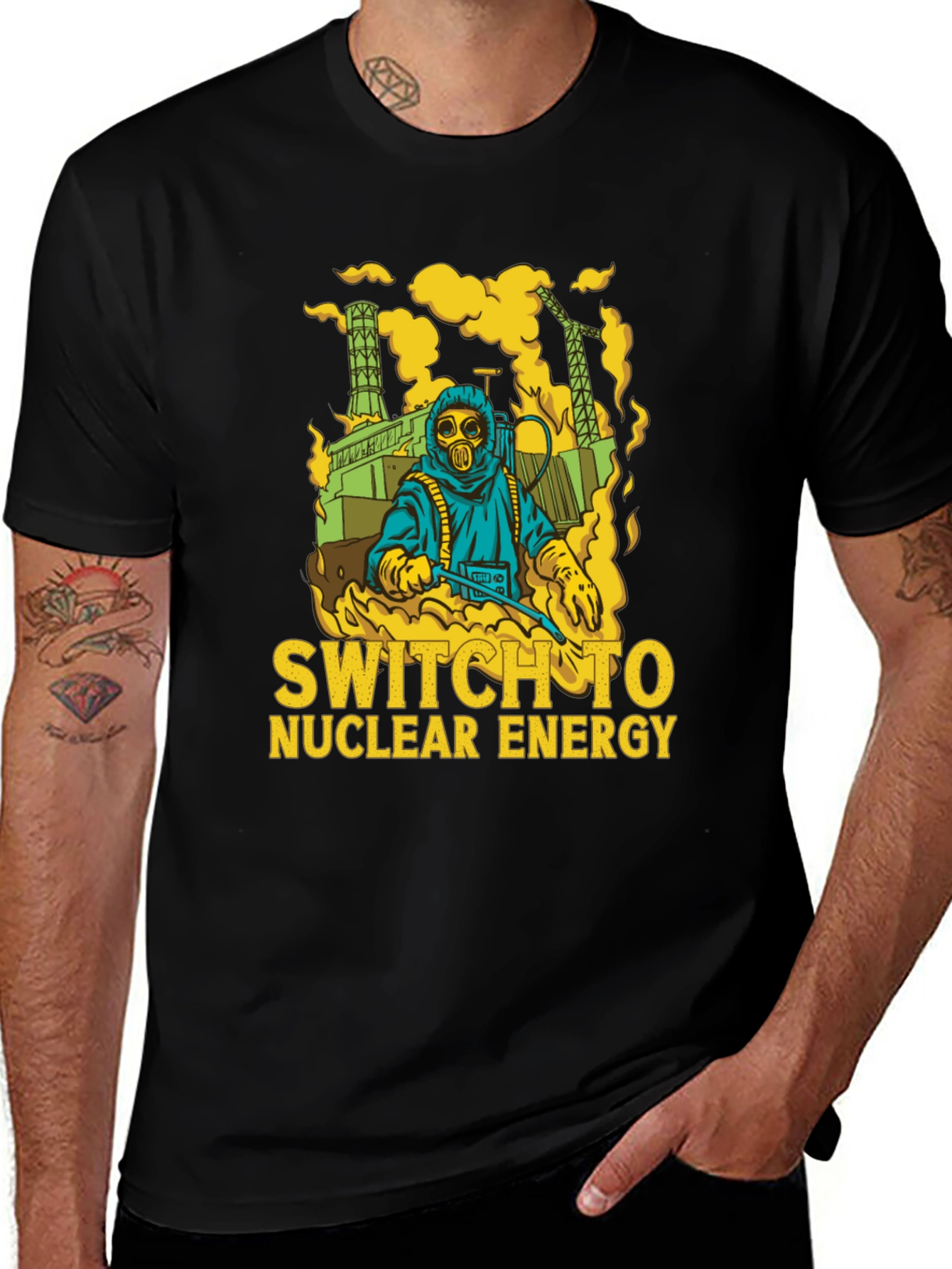 Switch to Nuclear Energy T-Shirt - Graphic Print