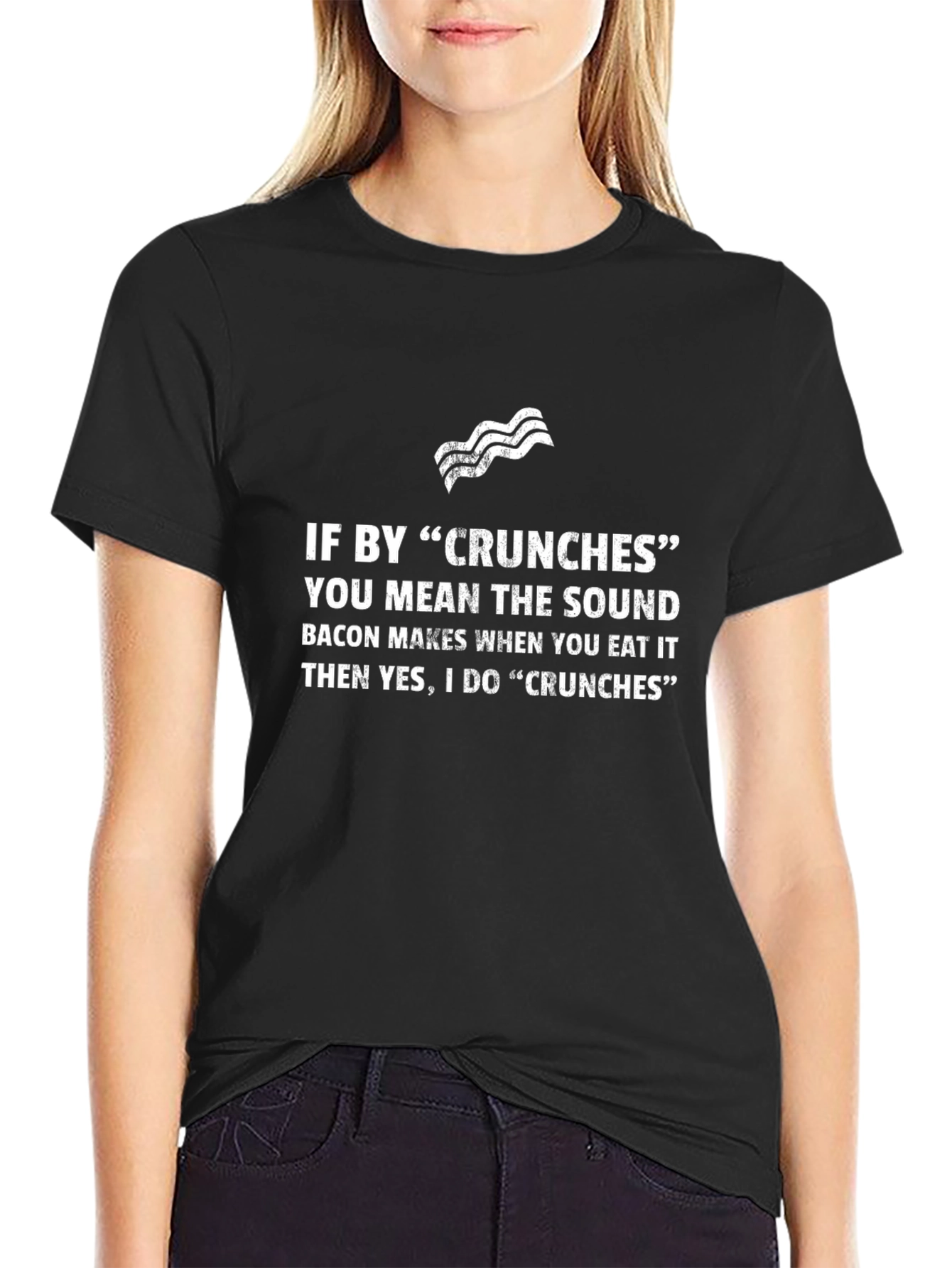 Bacon Crunches Funny Graphic T-Shirt