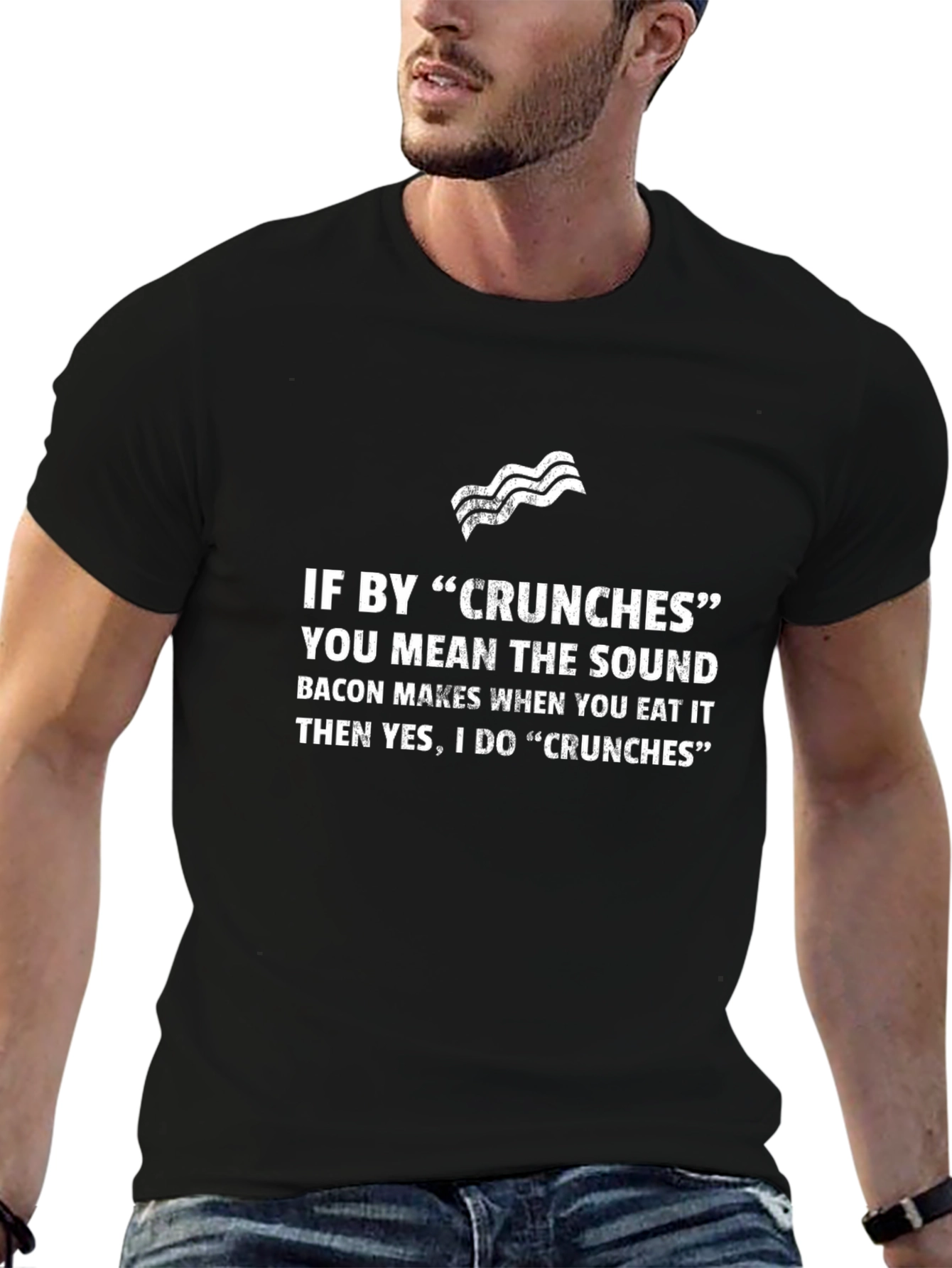Bacon Crunches Funny Graphic T-Shirt
