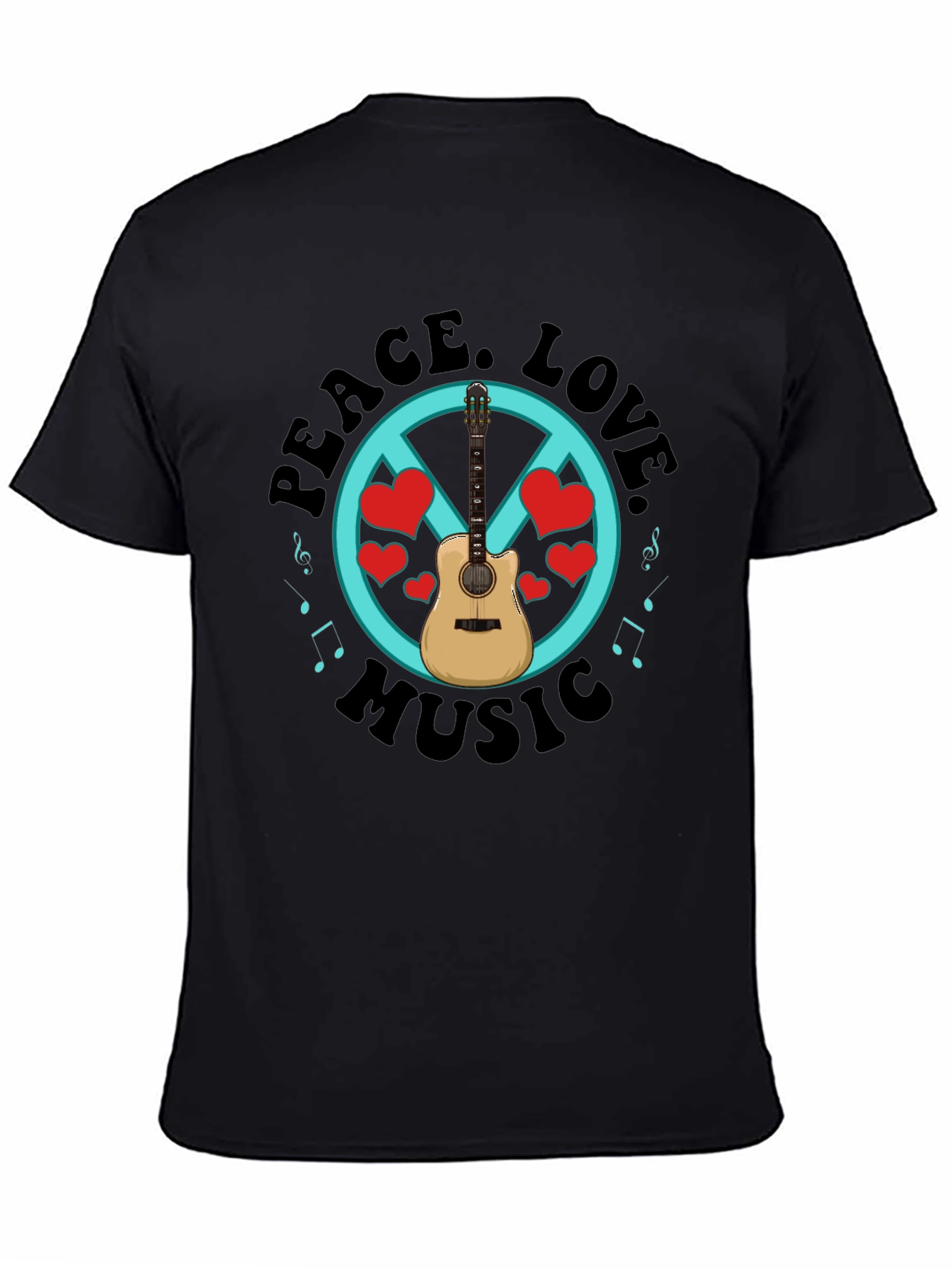 Peace Love Music Graphic T-Shirt