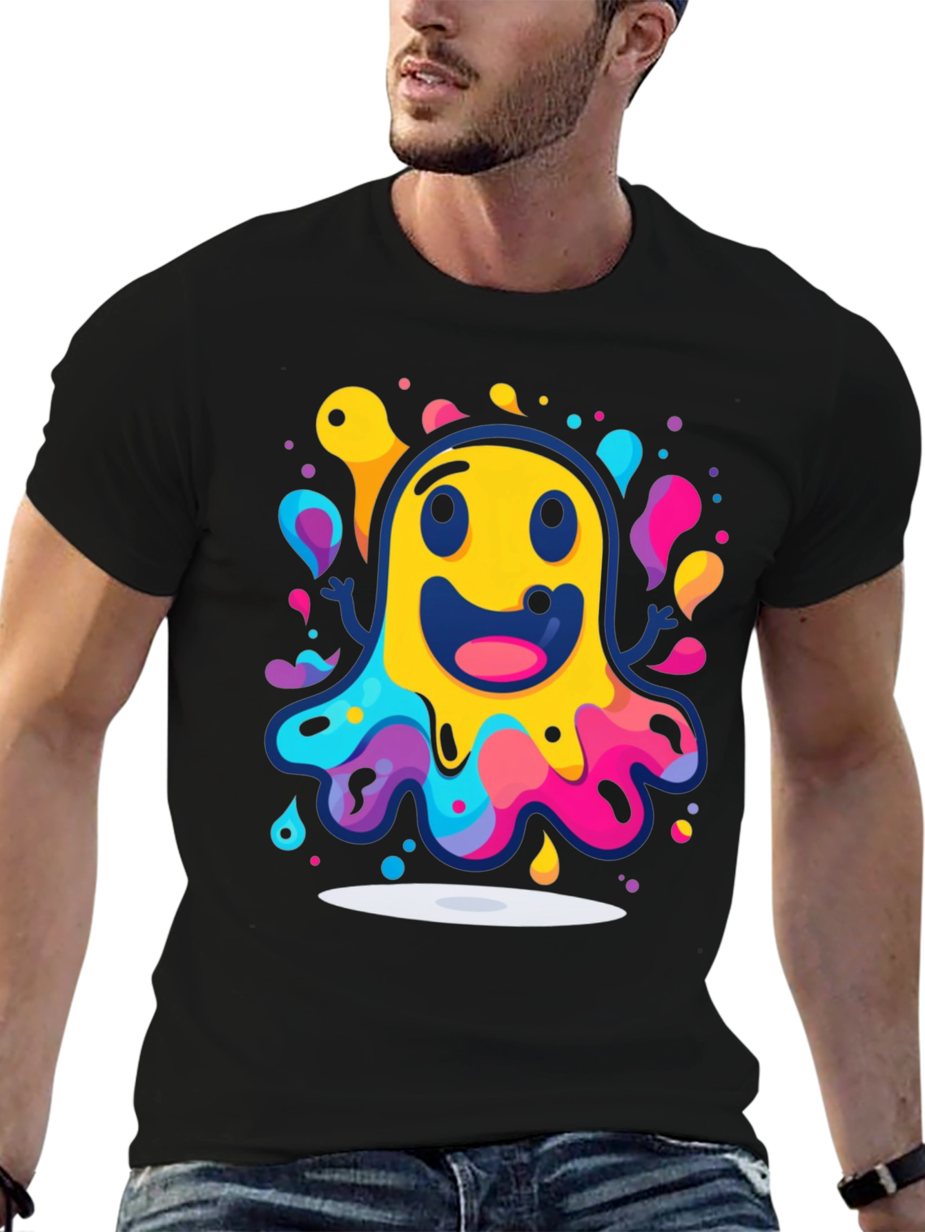 Funky Ghost Graphic T-Shirt